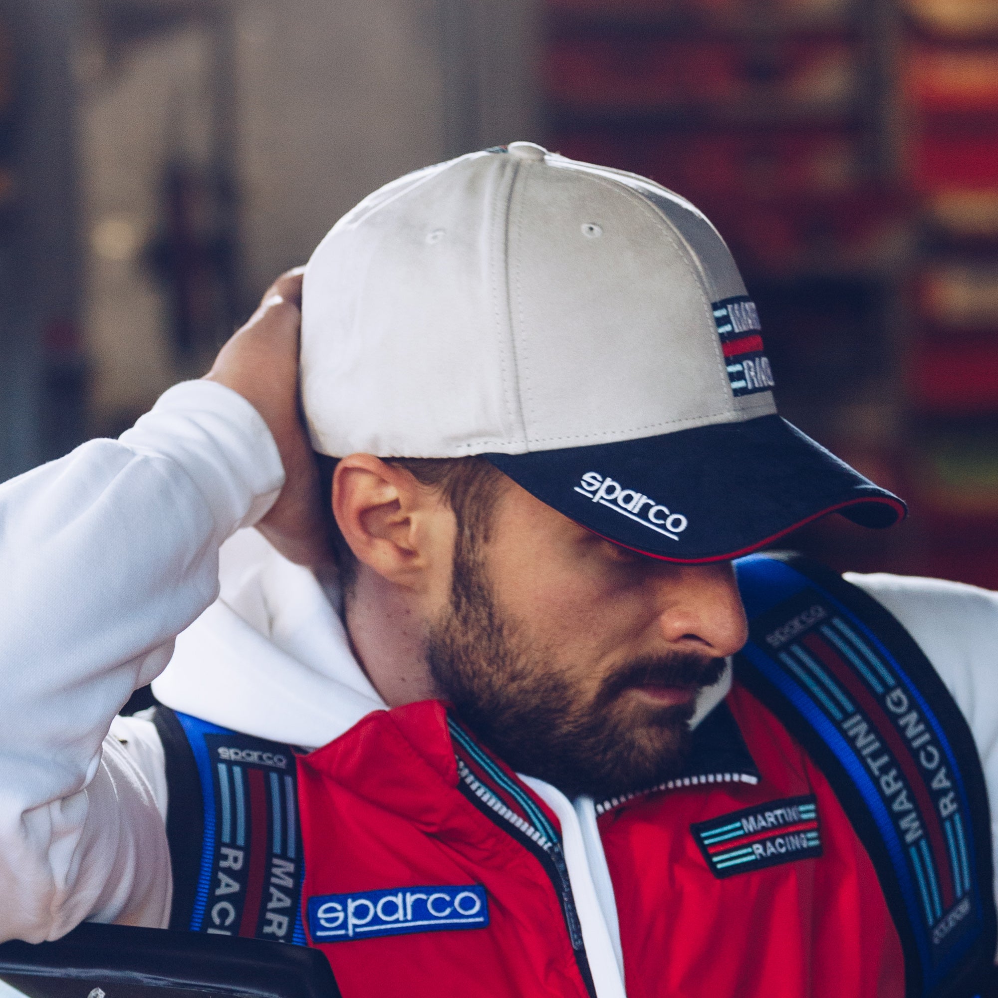 Sparco Cap Side Logo Martini-R bianco