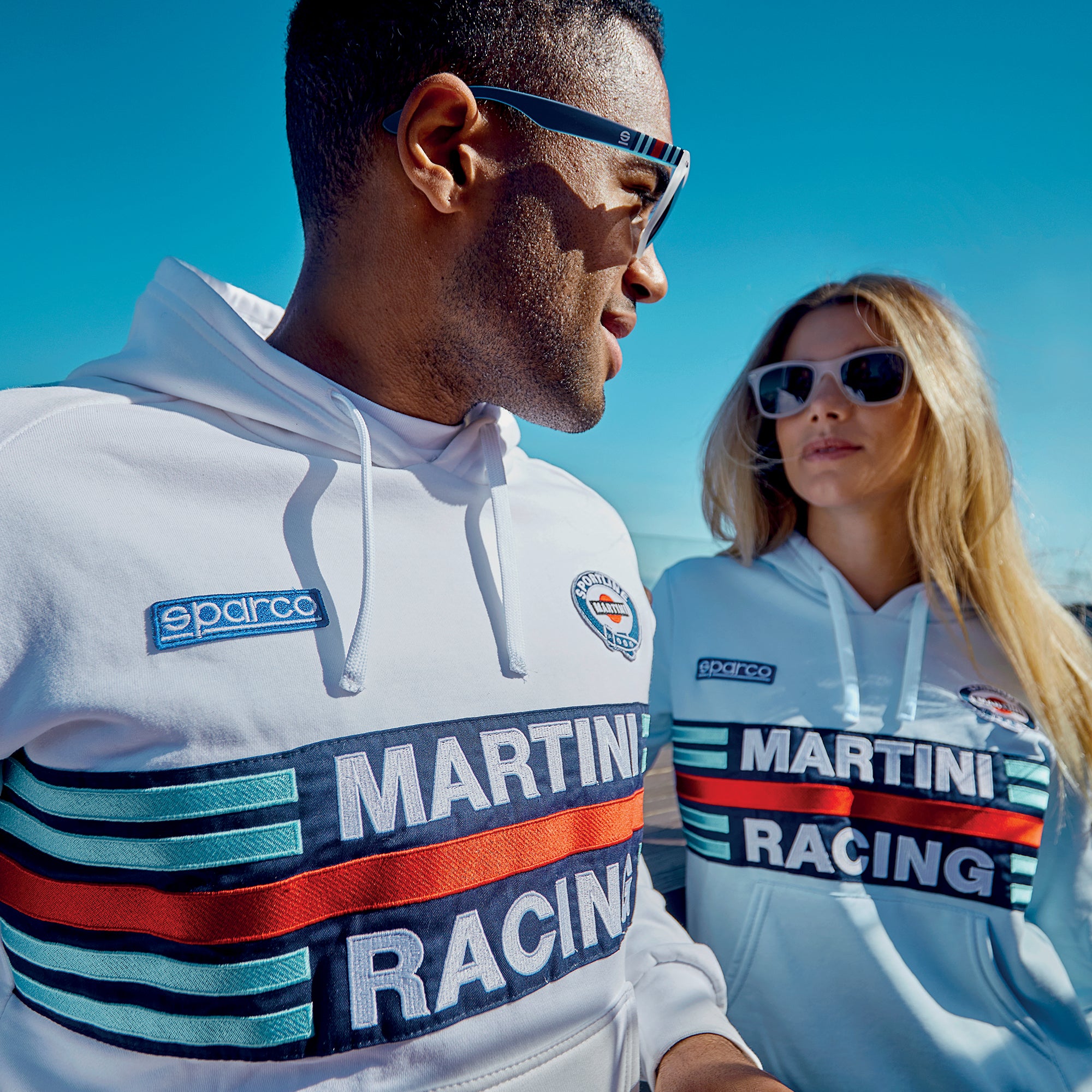 Sparco Hoodie Lady Martini-R celeste