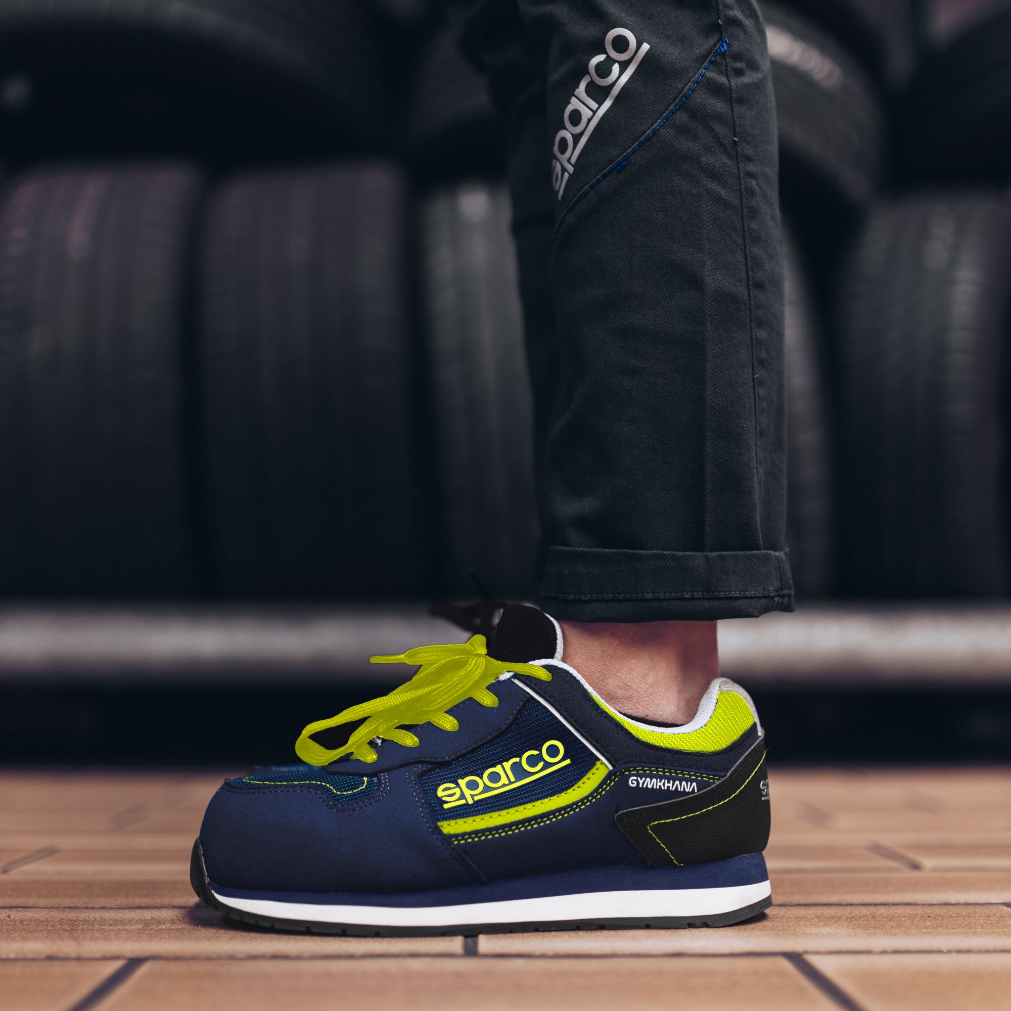 Sparco Scarpa Gymkhana Dani S1P blu/giallo S1P-scarpe antinfortunistiche