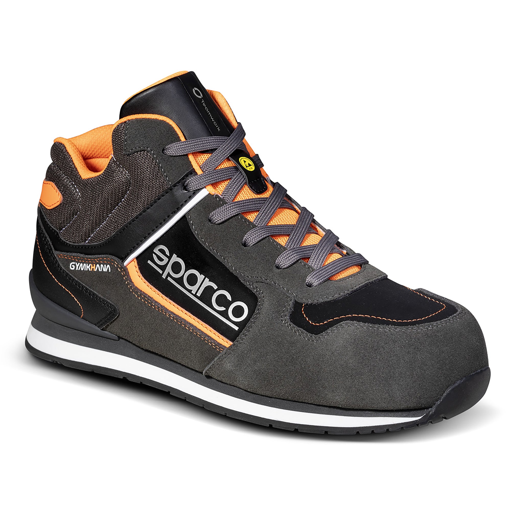 Sparco Scarpa Gymkhana-H S3 ESD Acropolis Ac ESD S3 grigio scuro/arancio fluo-scarpe antinfortunistiche da lavoro
