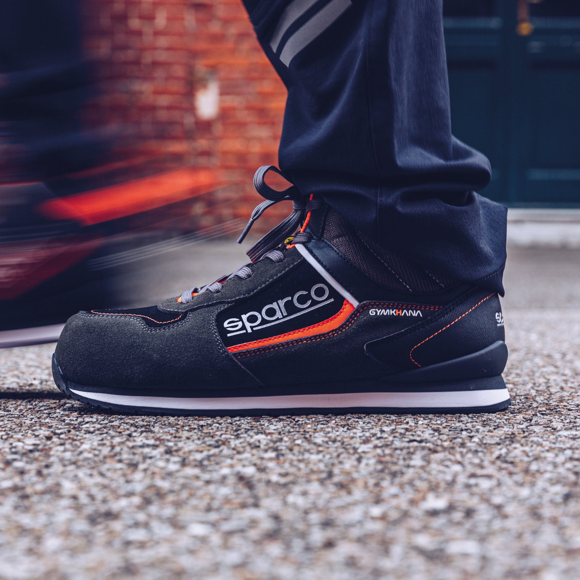 Sparco Scarpa Gymkhana-H S3 ESD Acropolis Ac ESD S3 grigio scuro/arancio fluo-scarpe antinfortunistiche da lavoro
