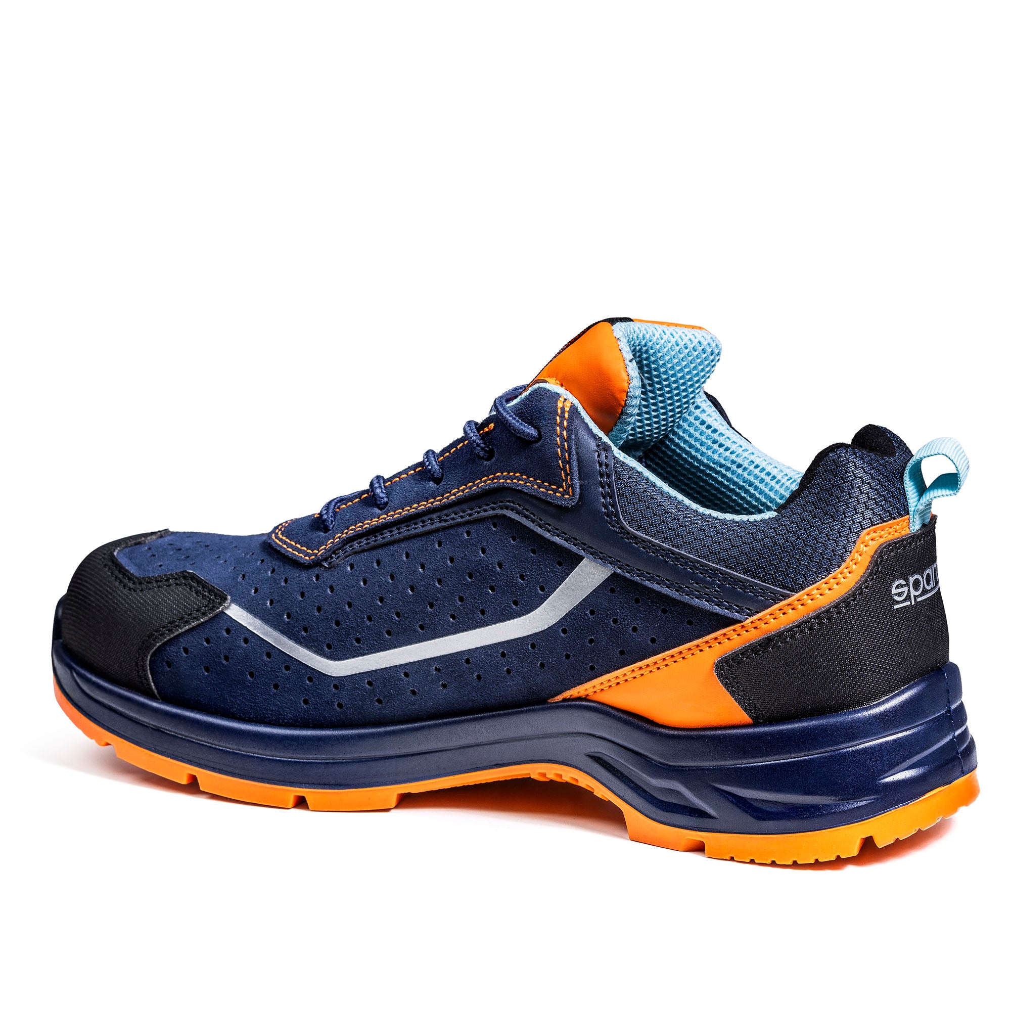 Sparco Scarpe antinfortunistiche Indy Meteor Gulf S1Ps ESD FO blu navy/arancio