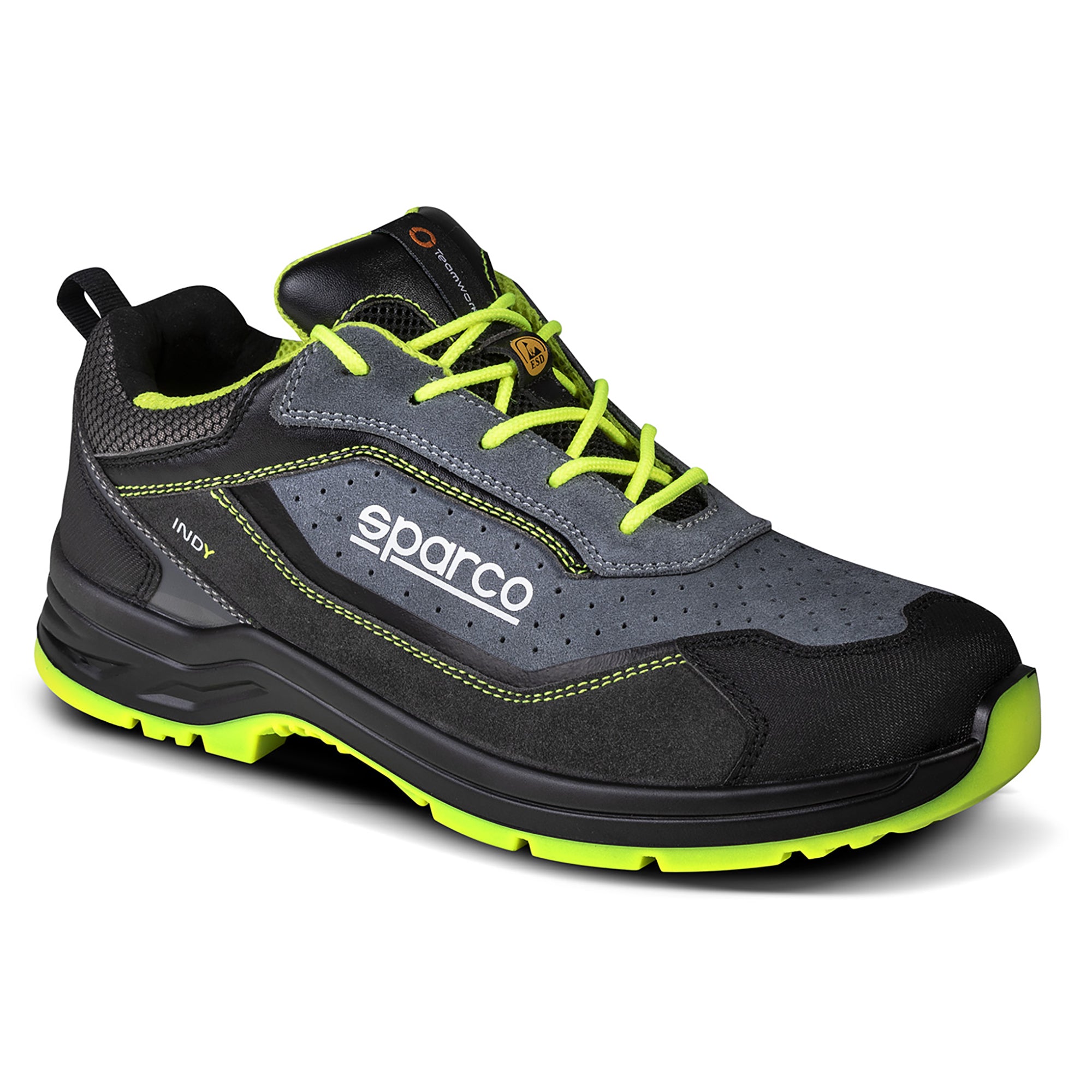 Sparco Scarpa Indy Texas S1P ESD arancio fluo grigios/Gf S1P ESD grigio/giallo-scarpe antinfortunistiche da lavoro