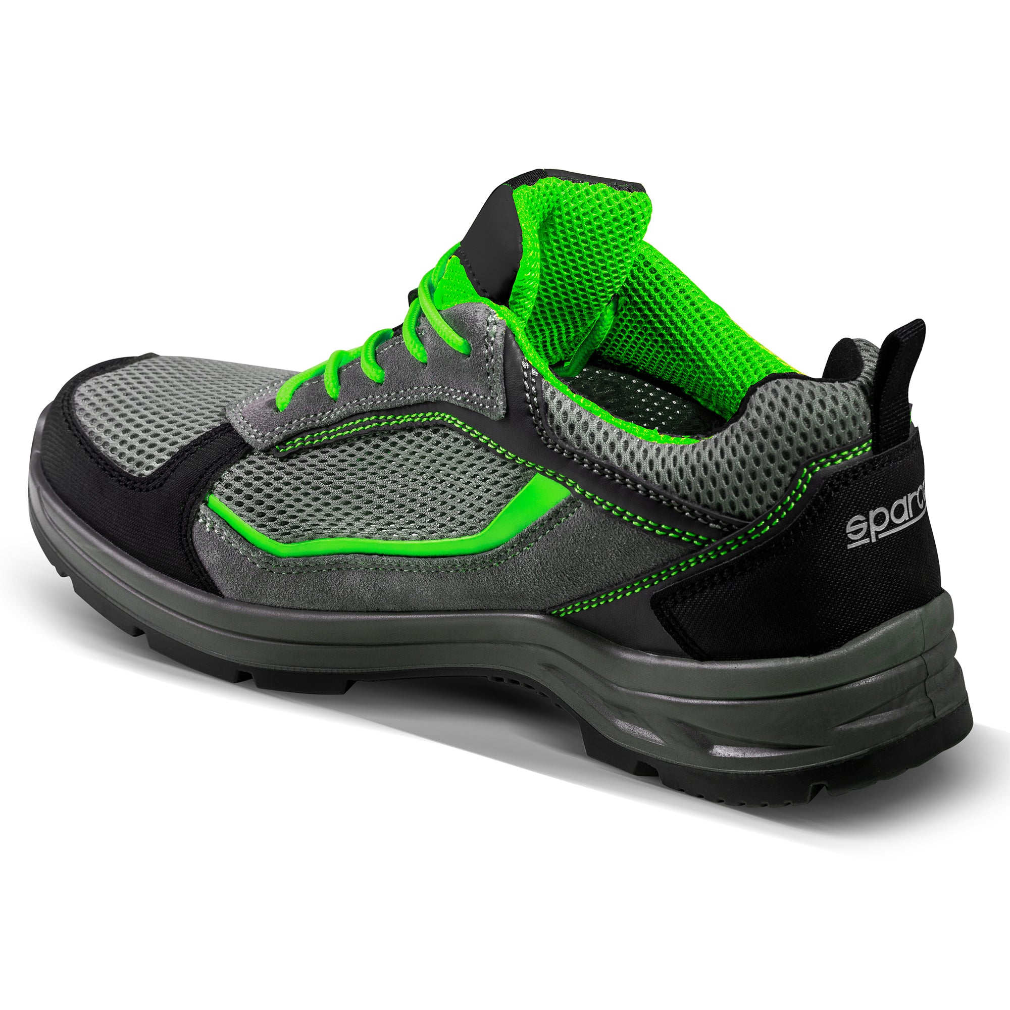 Sparco Scarpa Indy-R Sonoma S1P ESD arancio fluo grigios/Vdf S1P ESD FO grigio scuro/verde fluo-scarpe antinfortunistiche da lavoro