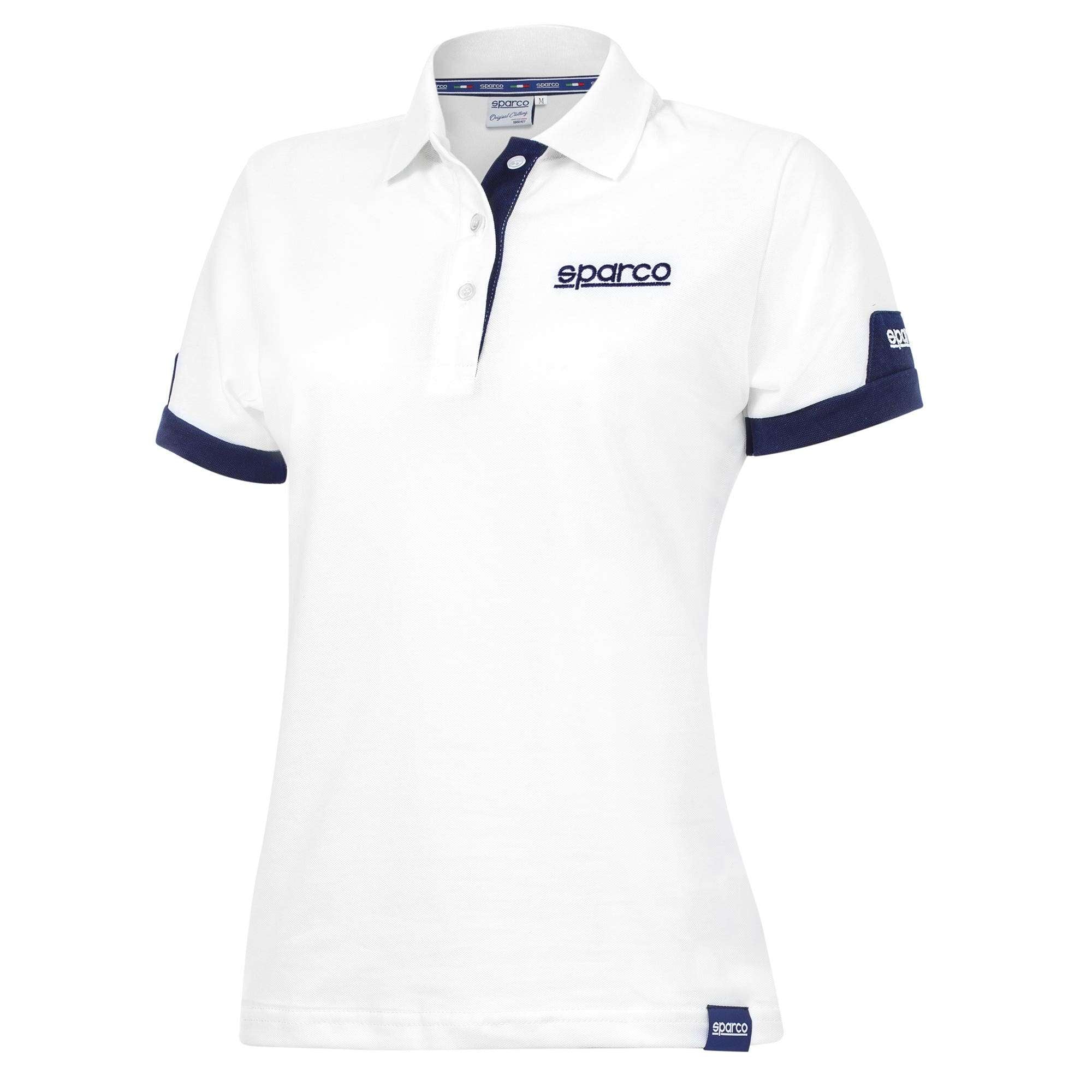 Sparco Polo Lady Corporate bianco-abbigliamento
