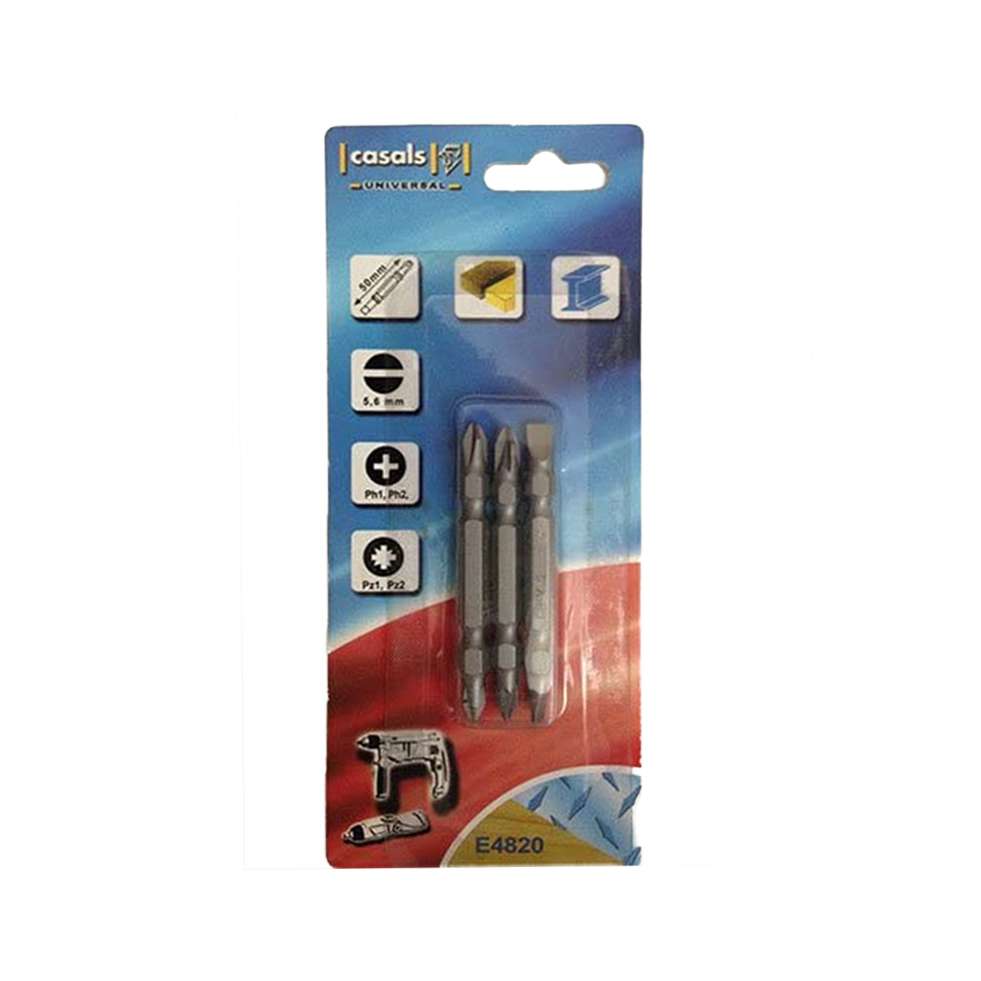 Pz.3 inserto doppio taglio 5-6, croce PH1-PH2, pz1-pz2, lunghezza 65 mm Casals - E4820