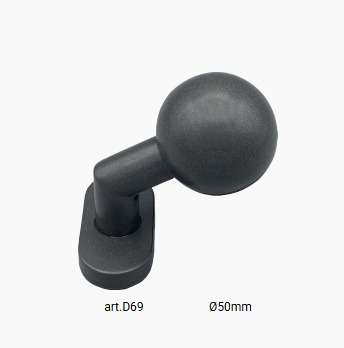 Pomoli inox decentrati nero 9005 - Saguatti D69