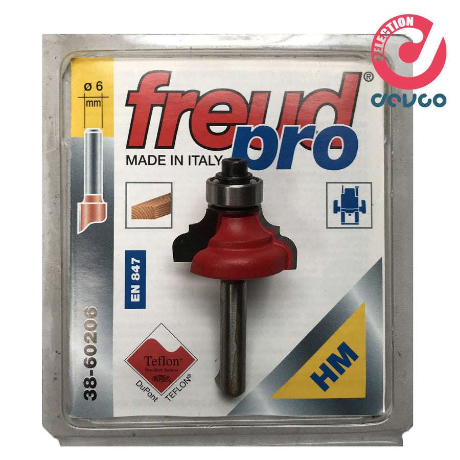 Fresa 2 taglienti per legno diametro 6 Freud - 38-60206