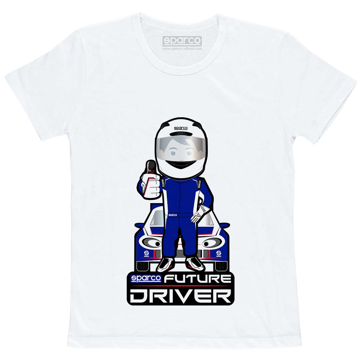 Sparco T-Shirt Future Racer bianco-abbigliamento Sparco Teamwork