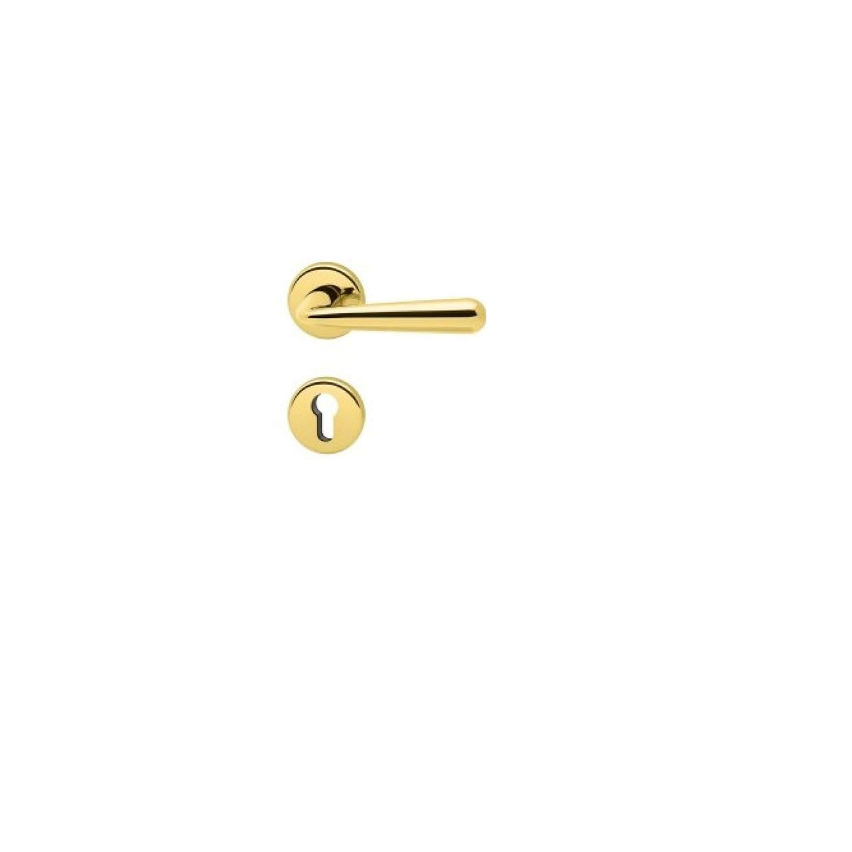 Maniglia Doppia Robotre Ottone Orolucido Foro Yale - Colombo design CD91RY-OL