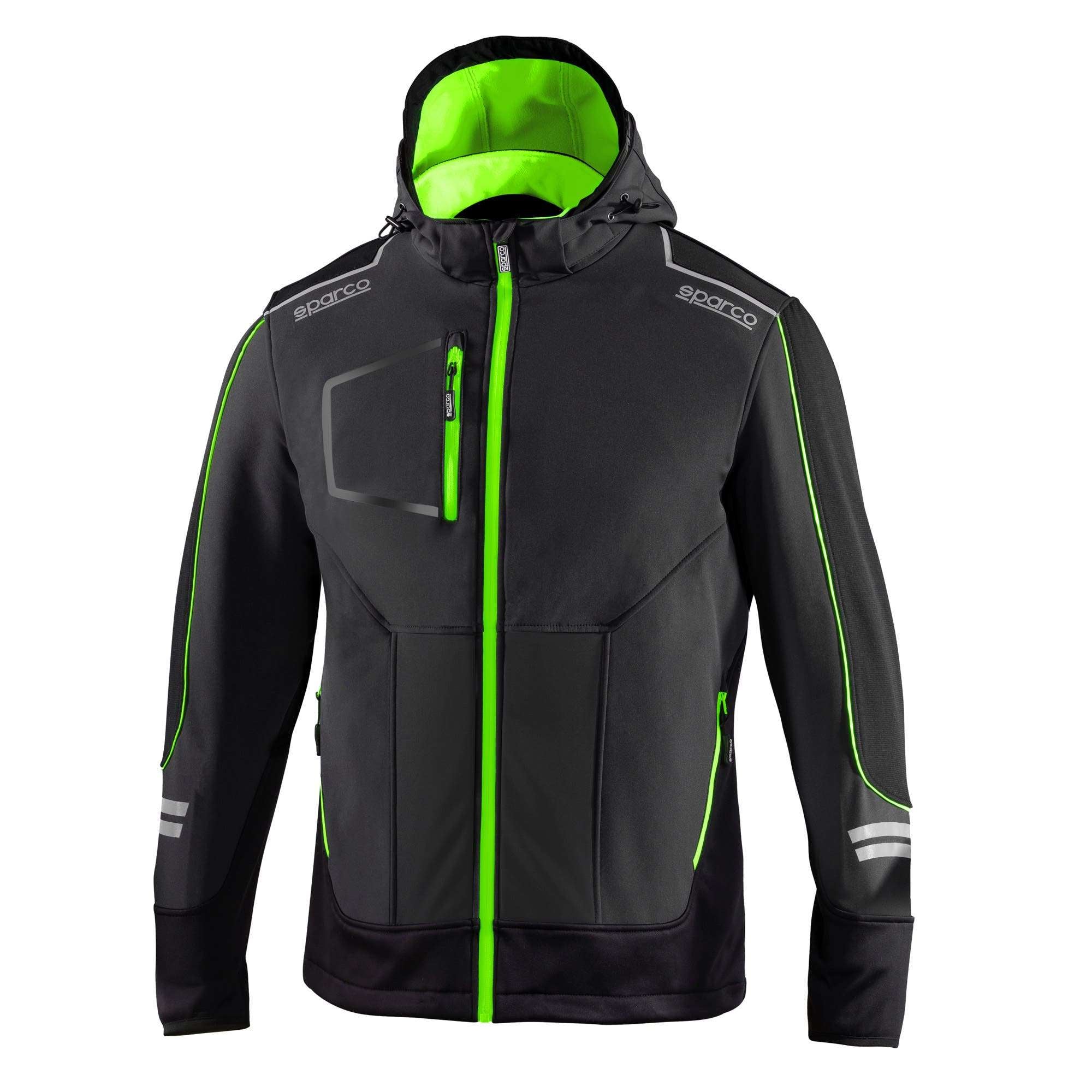 Sparco Soft-Shell Tech York grigio scuro/verde fluo