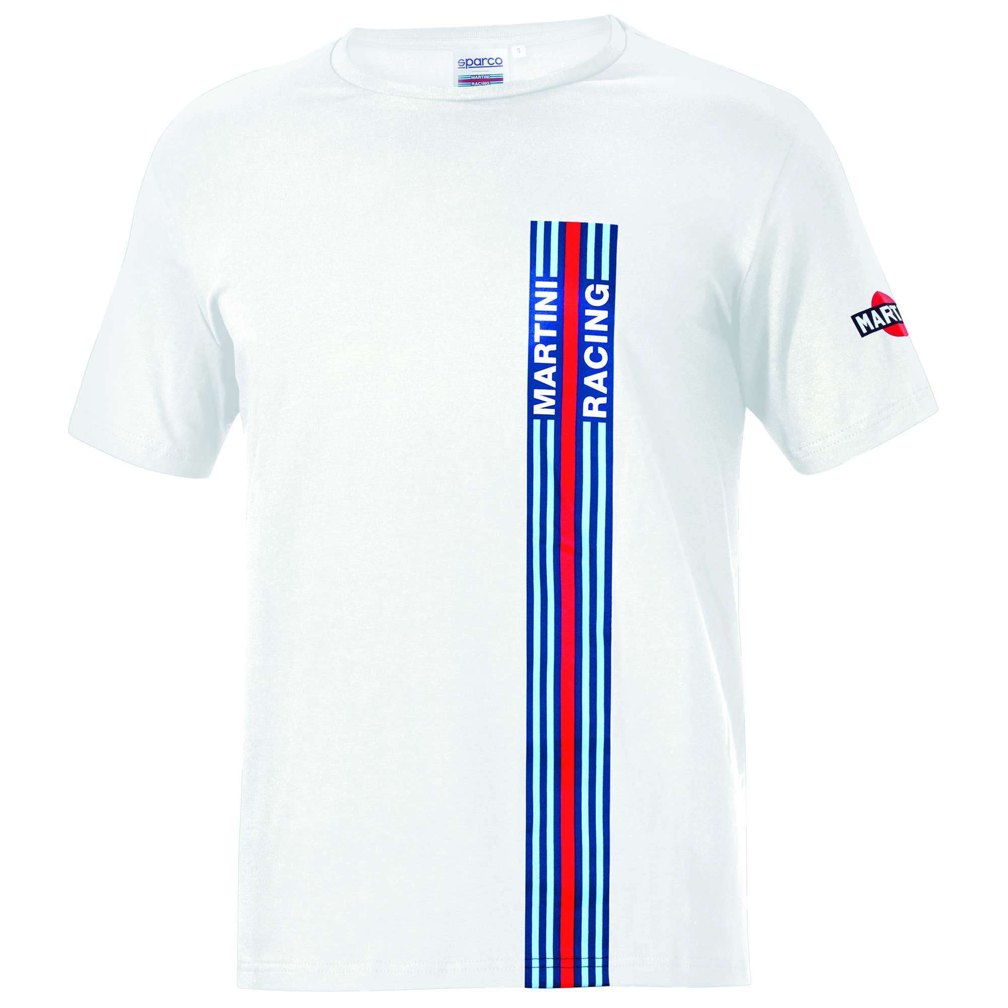 Sparco T-Shirt Big Stripes Martini-R bianco-abbigliamento
