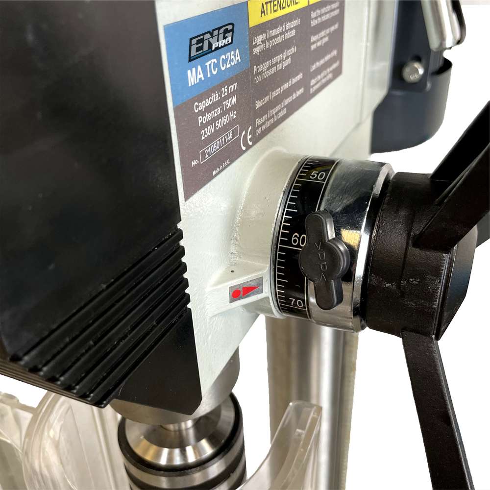 Trapano a colonna con trasmissione a cinghia 25mm -echoENG MA TC C25A
