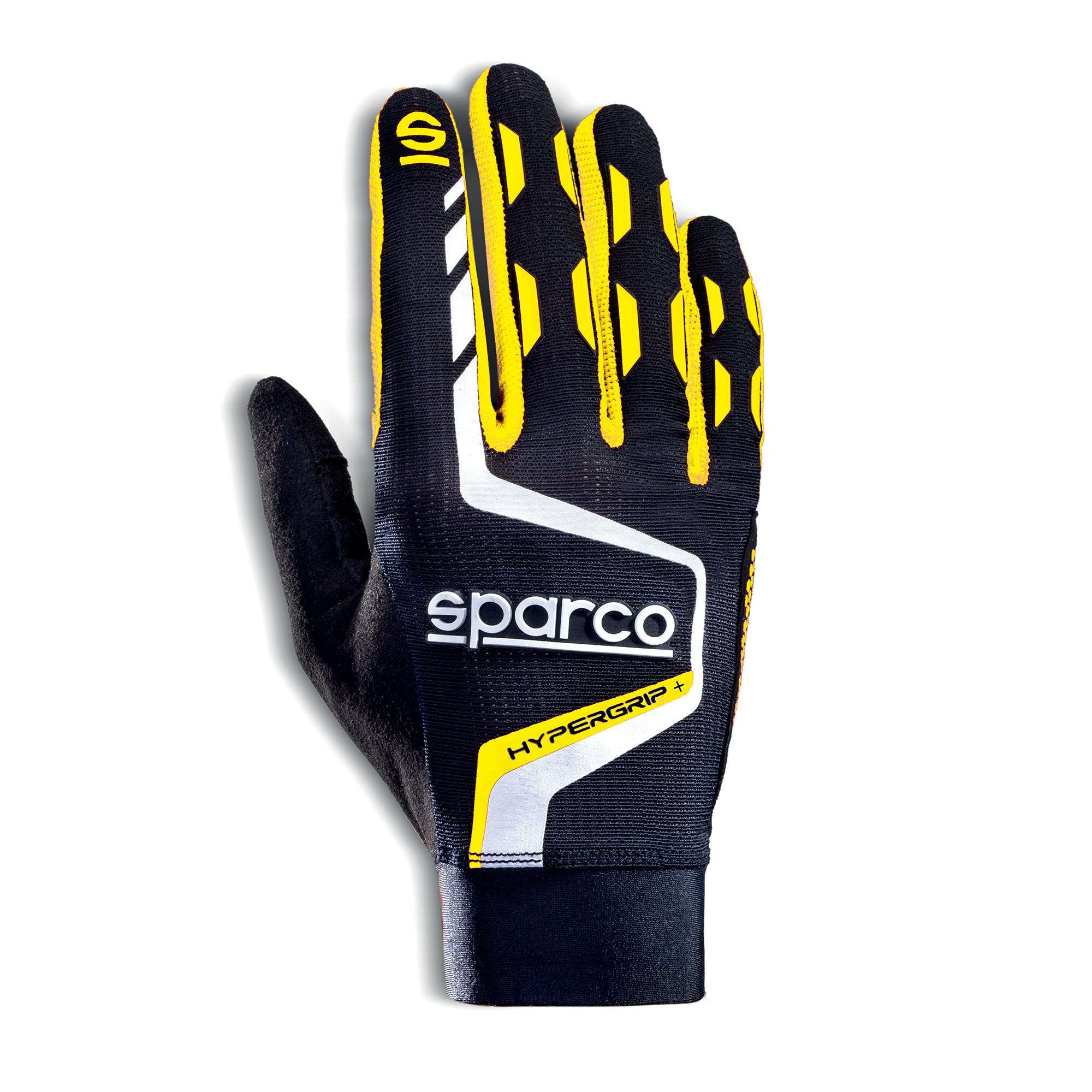 Sparco Guanti Hypergrip+ nero/giallo fluo-guanti tecnici motorsport