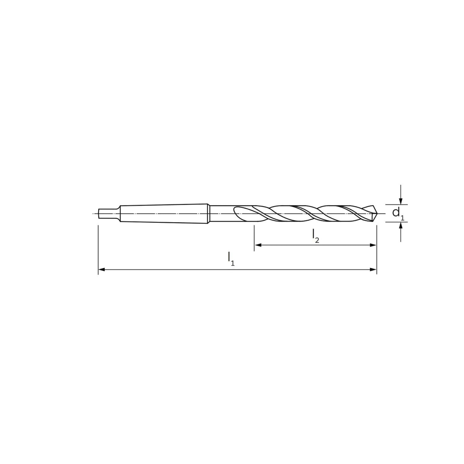Punta conica per applicazioni generiche tipo N in HSS DIN 345 (21-41) - ILIX