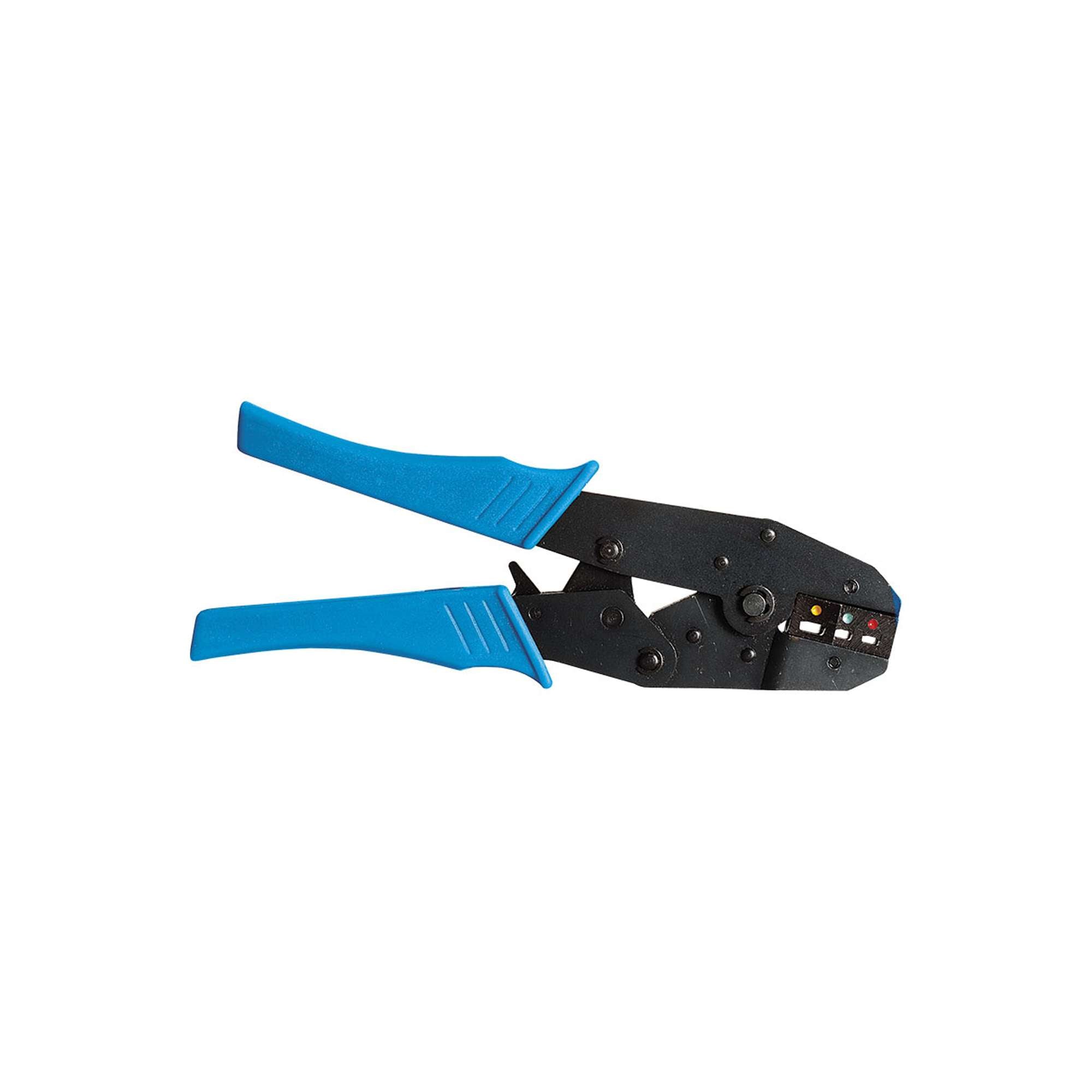 Pinza a Cricchetto per copricorda preisolati 0,8 3,5mm/ 0,25 6 mm2 AWG 22-10 - FERVI 0841