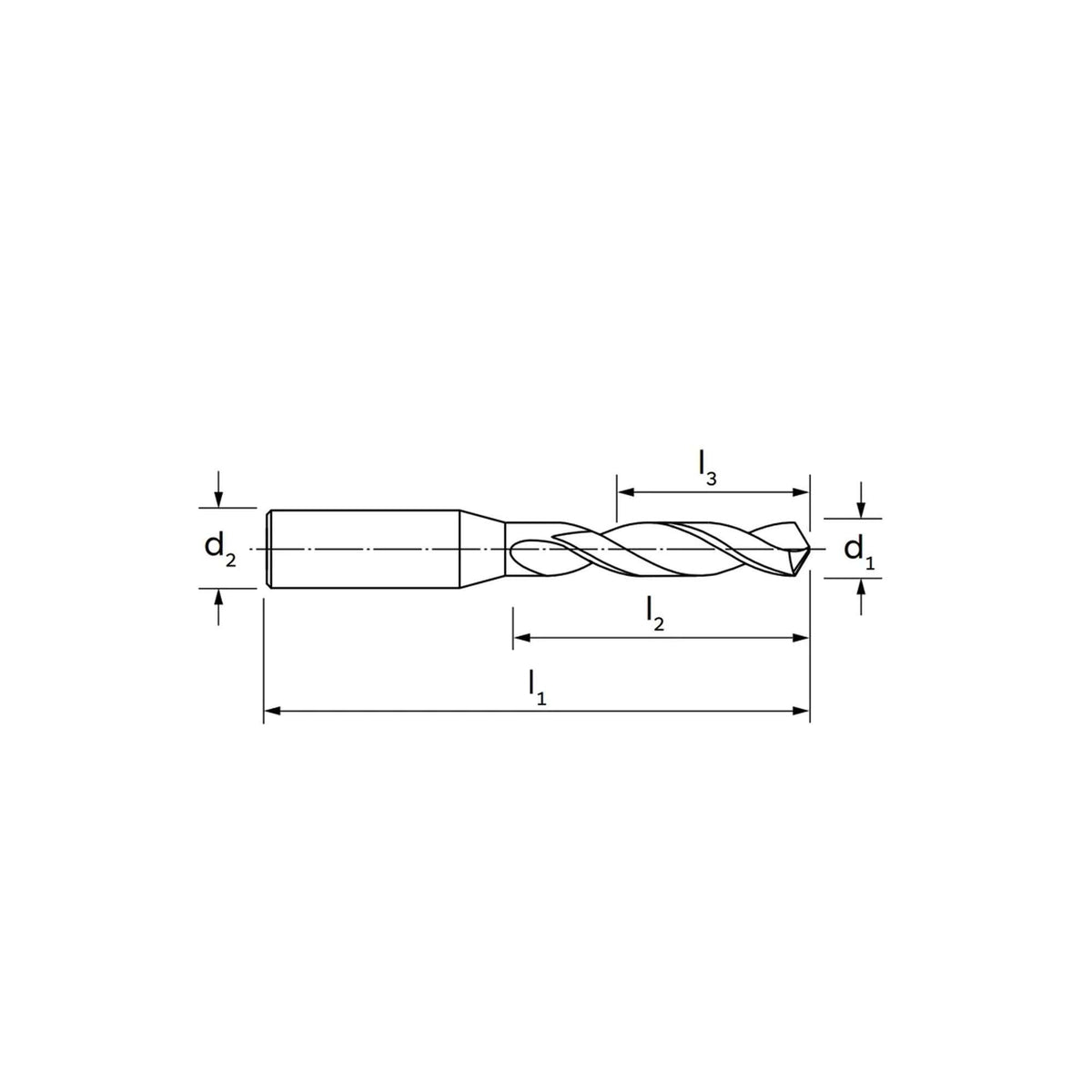 Punta evoluta serie corta fori di lubrificazione interna -Ilix -6011TF(3.2-9.5)