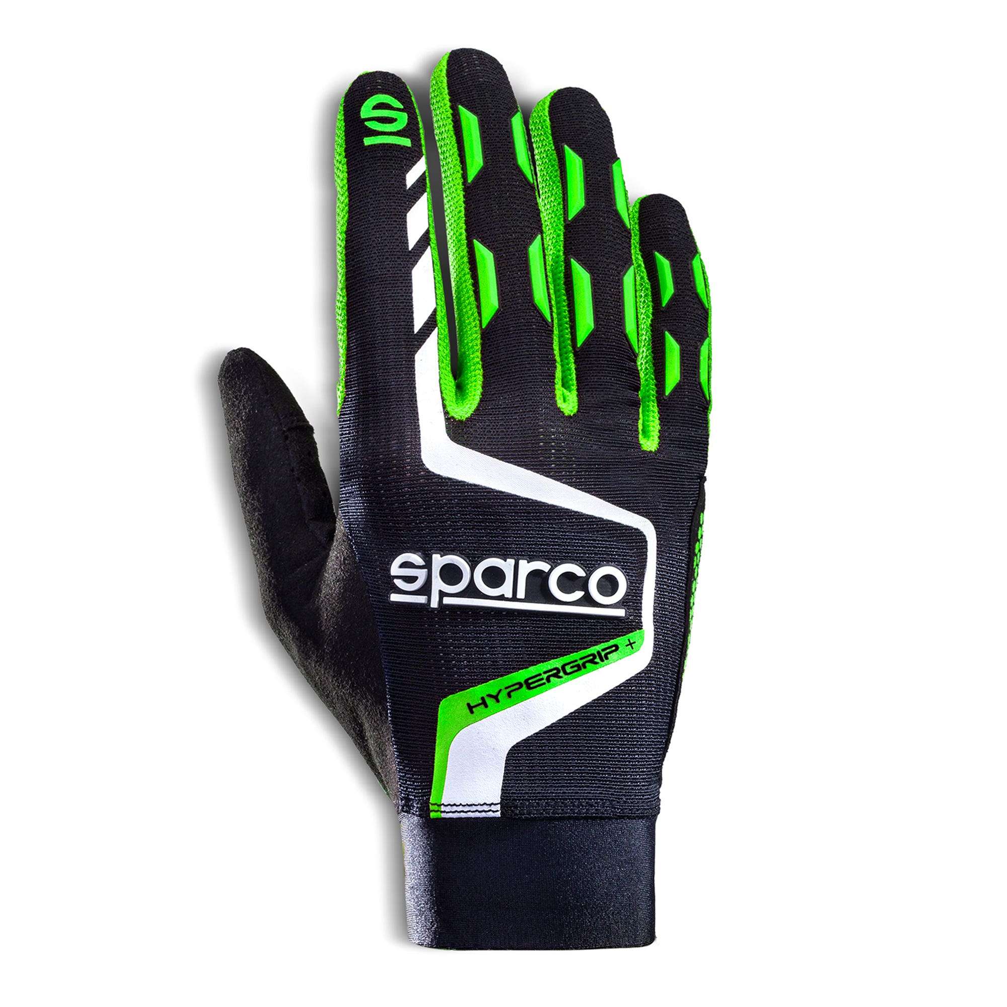 Sparco Guanti Hypergrip+ nero/verde-guanti tecnici motorsport