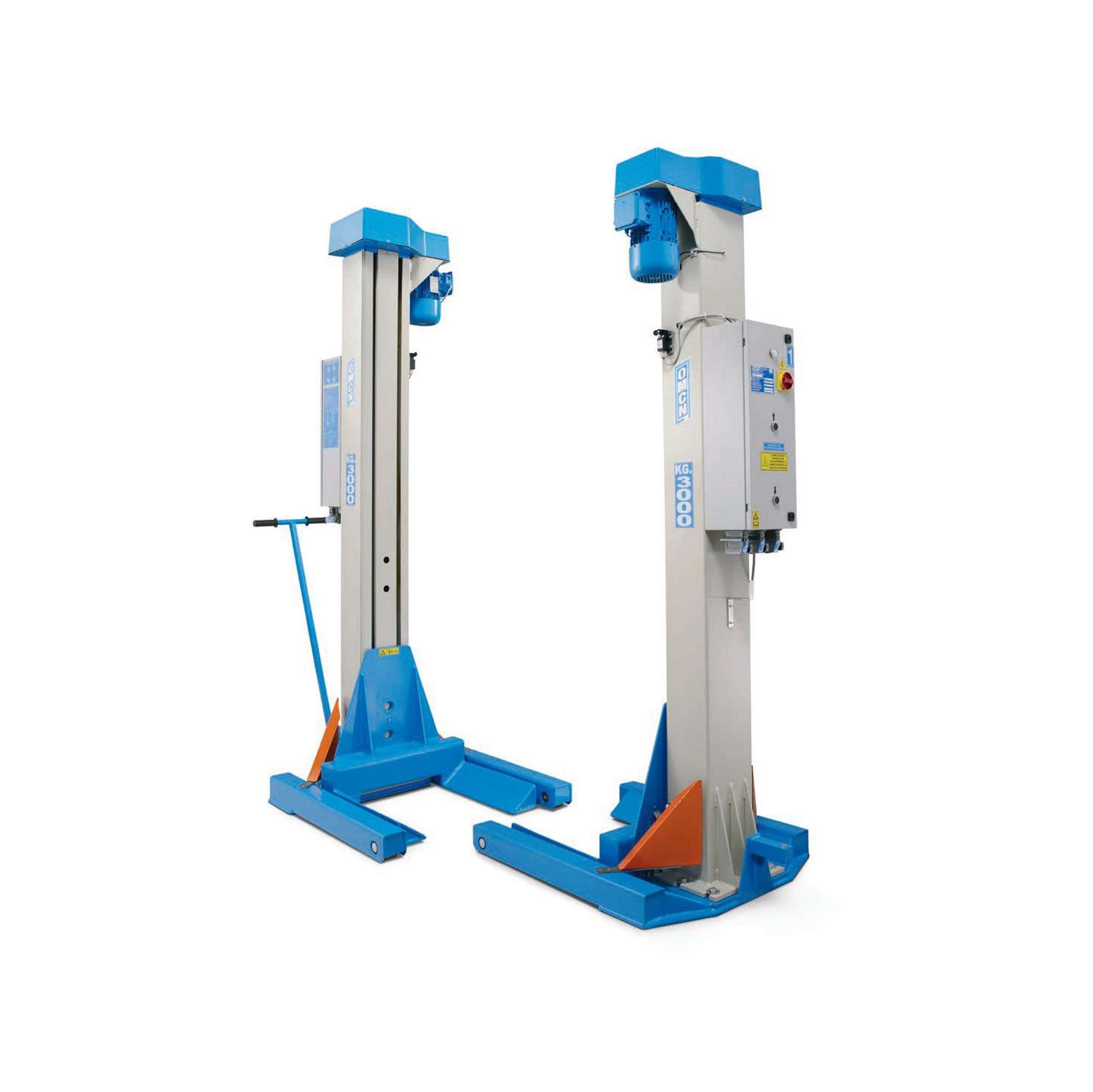 Ponte sollevatore elettromeccanico set 4 colonne mobili portata 3000kg OMCN 952