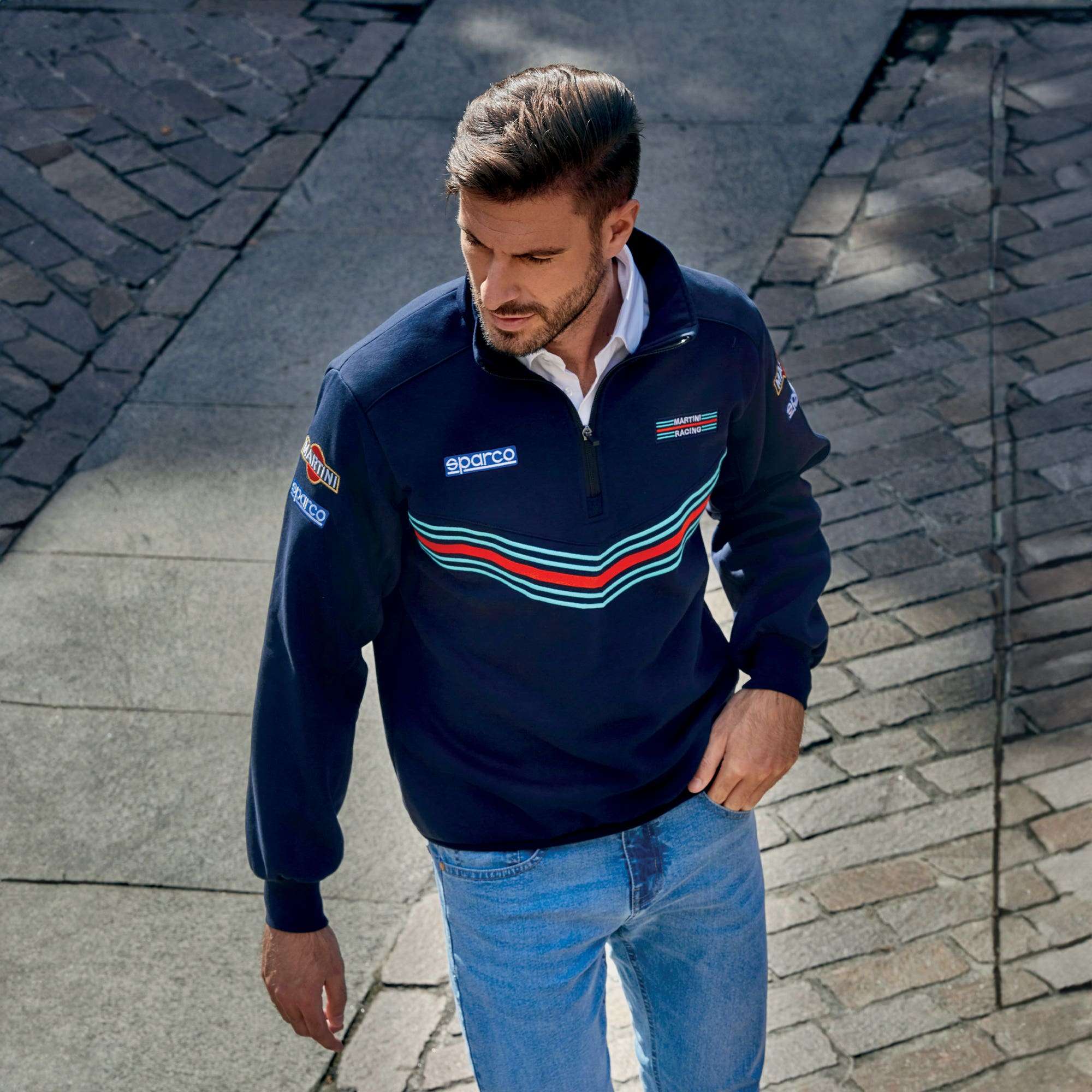Sparco Half Zip Sweatshirt Martini-R navy/blue