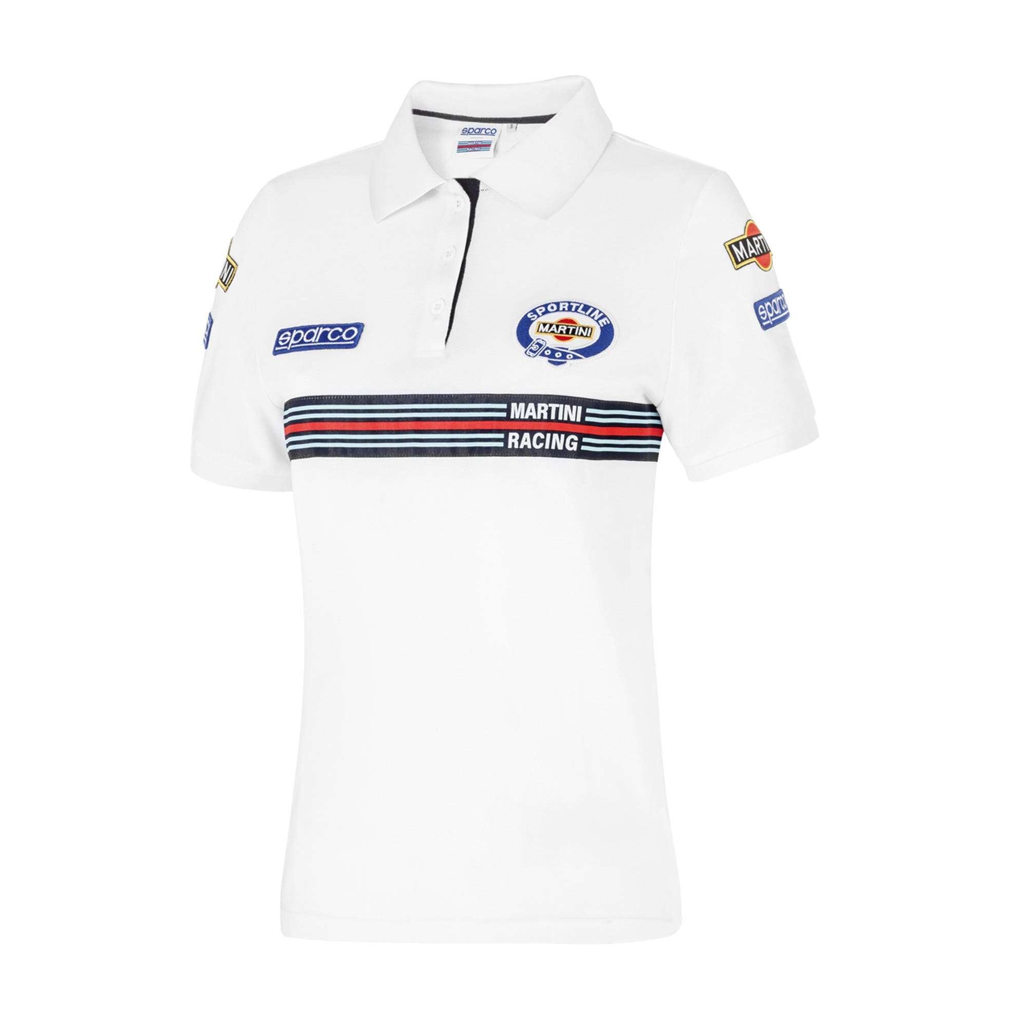 Sparco Polo Replica Martini-R Lady bianco-abbigliamento