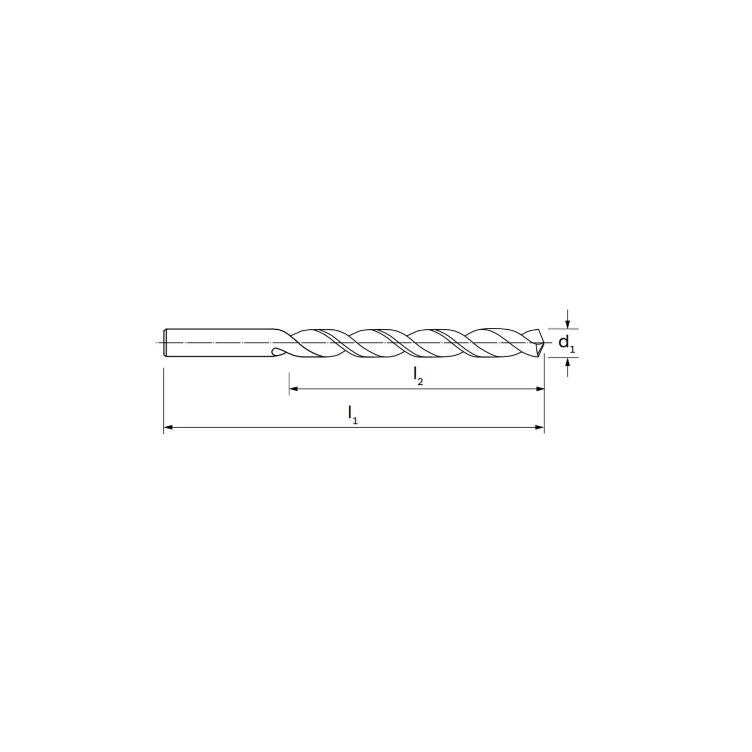 Punta cilindrica per applicazioni generiche tipo N in HSS DIN 338 (9,4-19)