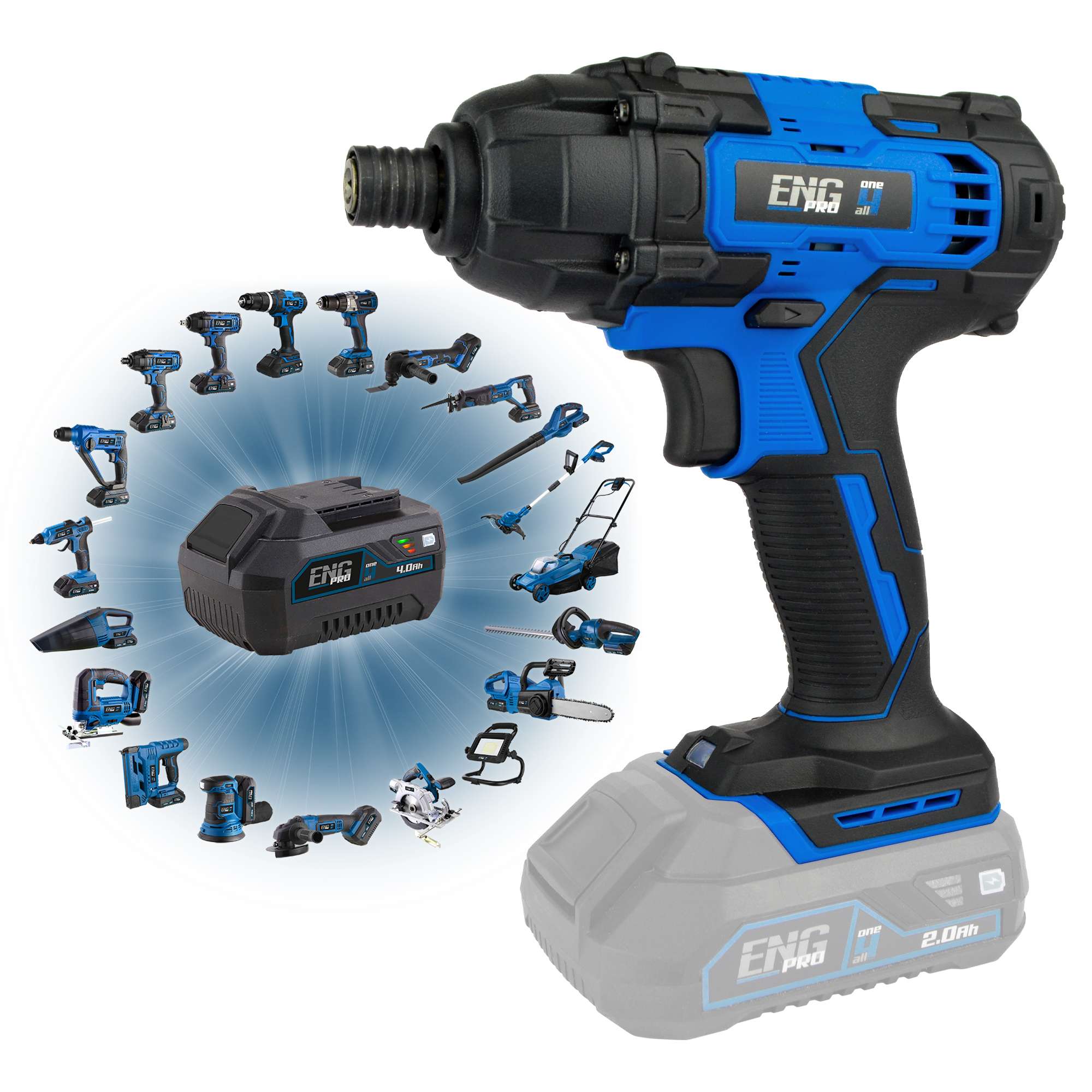 Avvitatore a impulsi 1/4" professionale 180 Nm ONE4ALL - ENG PRO 1B20-AI14