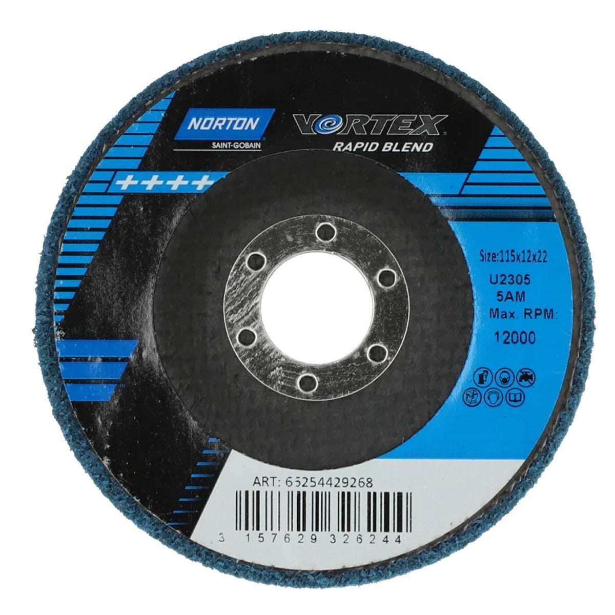 Disco abrasivo in Nylon Vortex Rapid Blend 115/125 mm - Norton