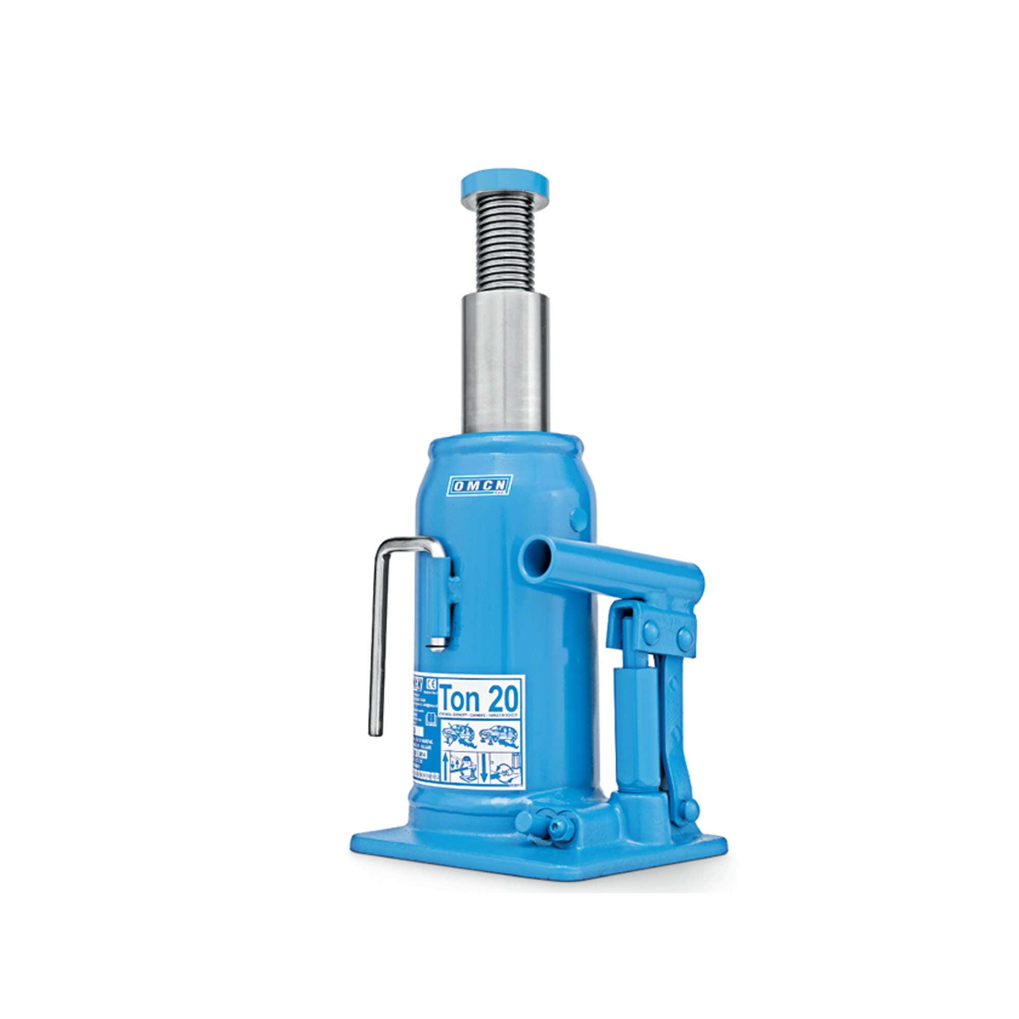 Sollevatore idraulico a bottiglia, alzata 575mm, portata 20000 kg - OMCN 129