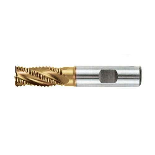 Fresa frontale 4 taglienti sgrossare HSS TiN DIN 844 B mm 6 - 25 - UT 10 FS