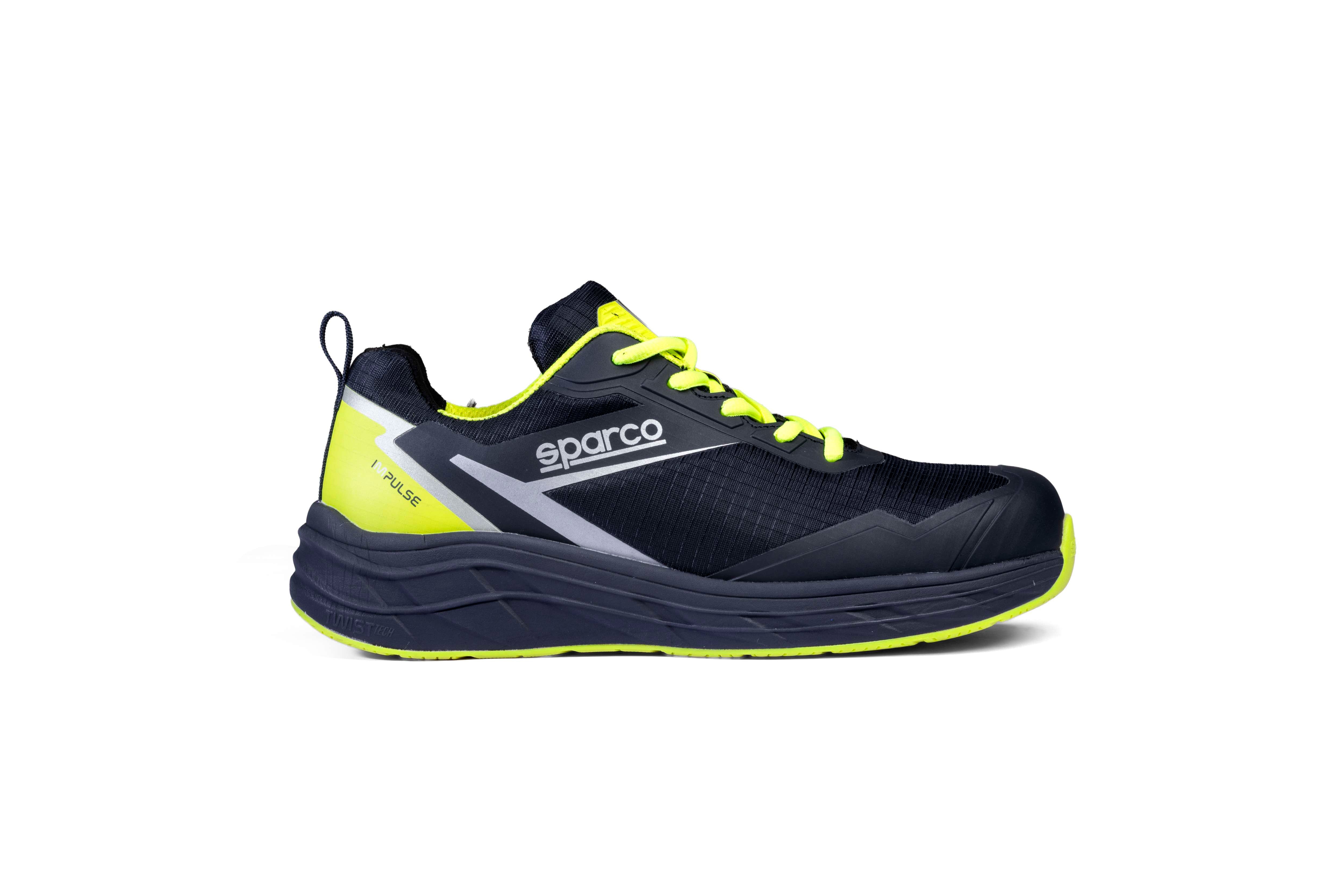 Sparco Scarpe George S3S ESD blu/Gf HRO ESD FO marine/blue/fluorescent/yellow-scarpe antinfortunistiche da lavoro