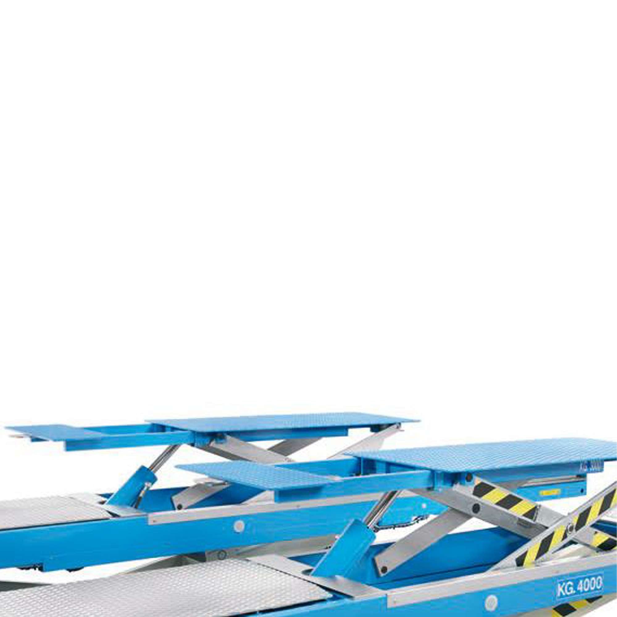 Sollevatore elettroidraulico a forbice portata 5000 kg a pavimento con lift table a pedane piane OMCN