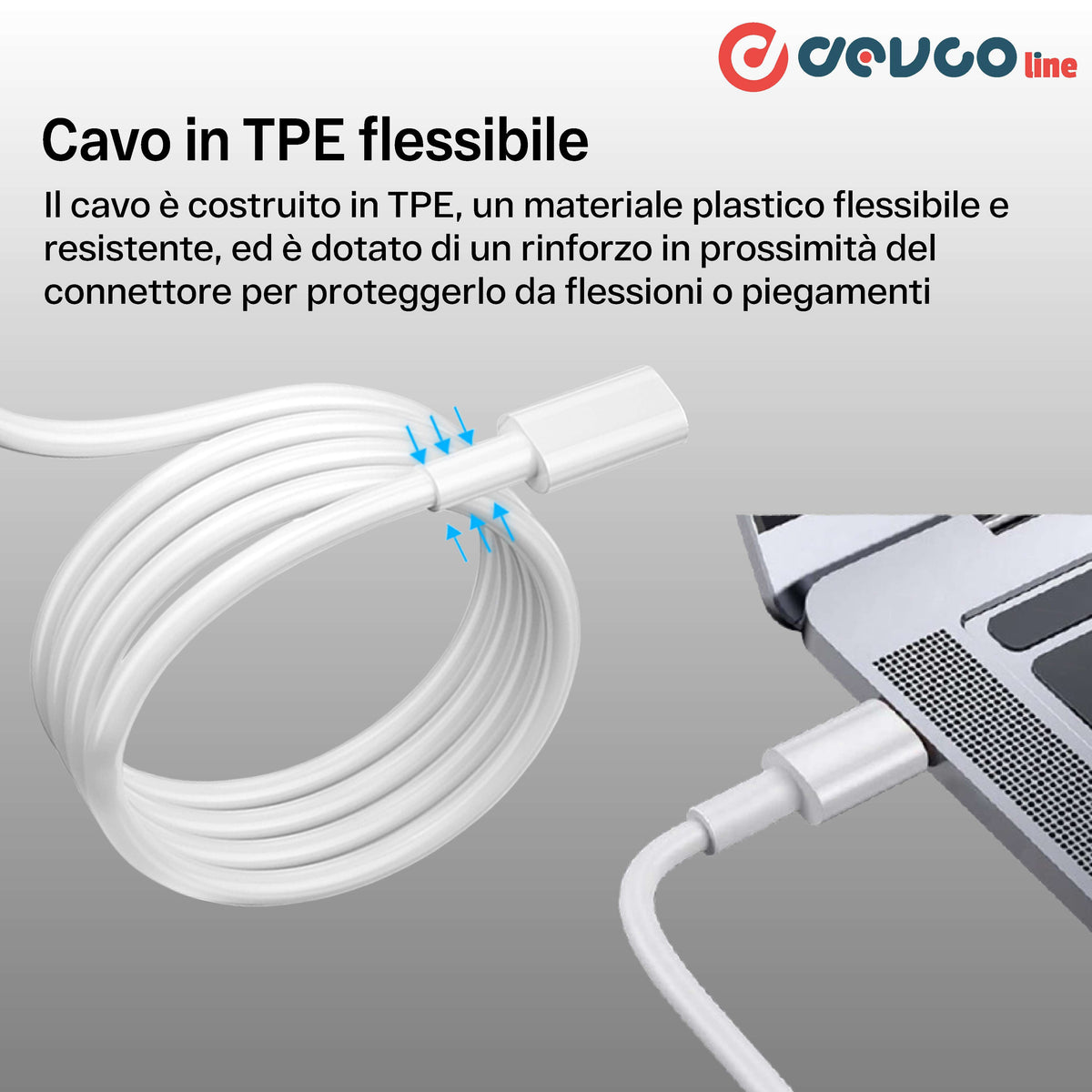 Cavo USB due connettori USB-C 1 metro - DEVCOline AT CR 2TC1