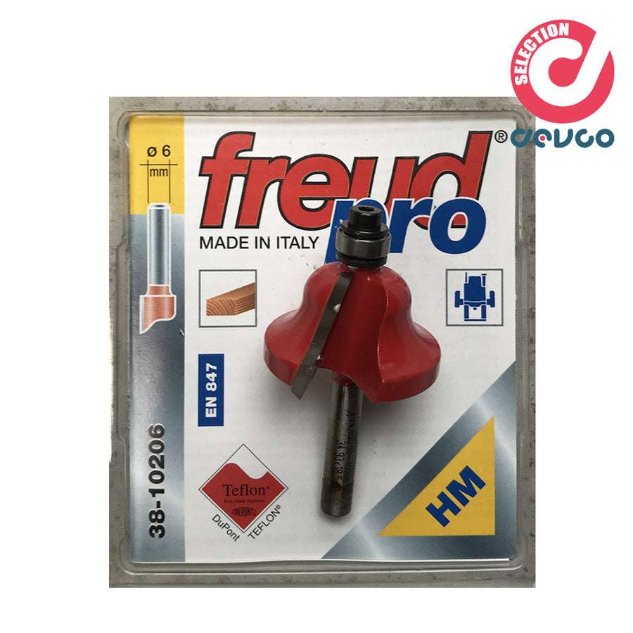 Fresa 2 taglienti per legno diametro 6 Freud - 38-10206
