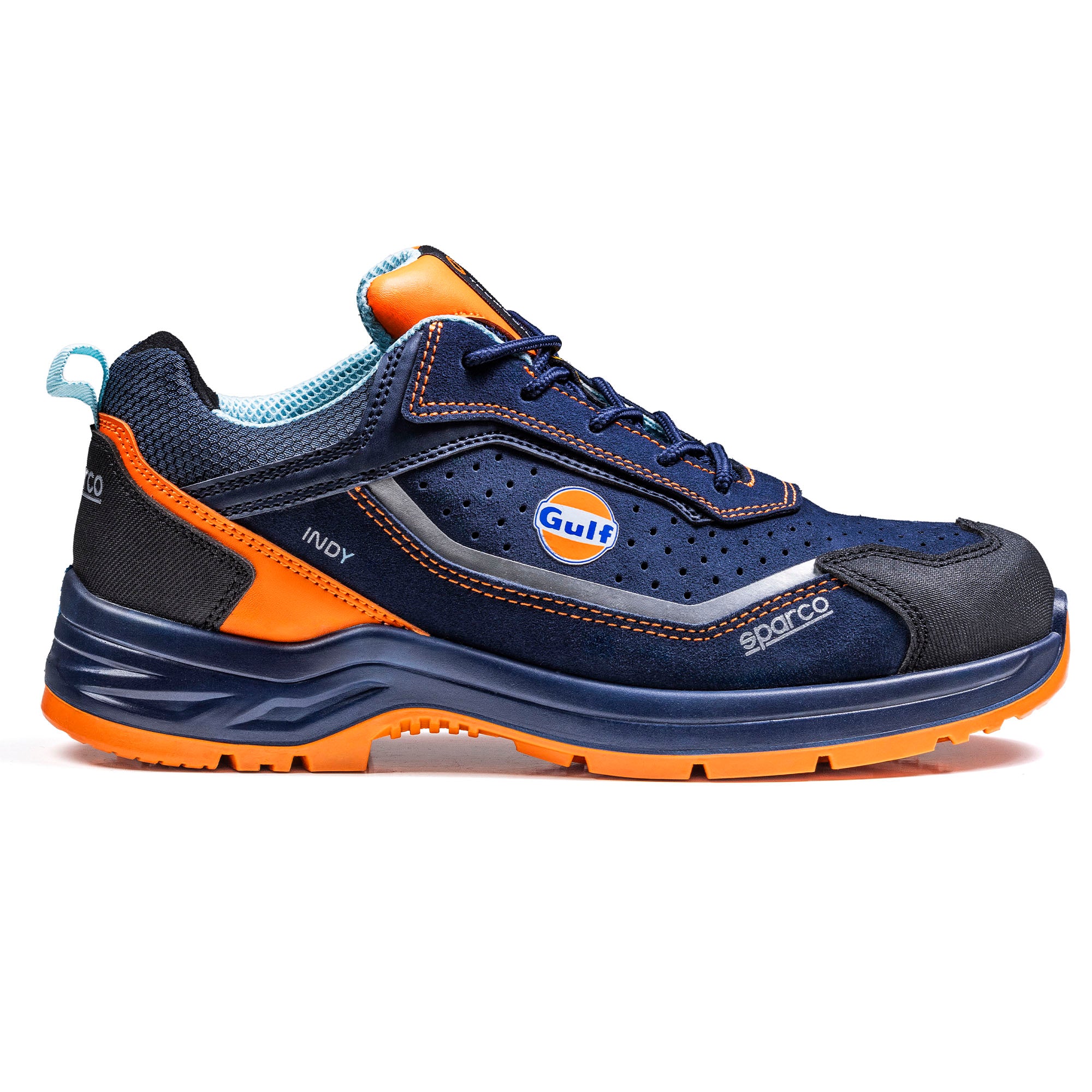 Sparco Scarpe Indy Meteor Gulf S1Ps ESD blu/ arancio fluo arancio fluo ESD FO blu navy/arancio fluo-scarpe antinfortunistiche da lavoro