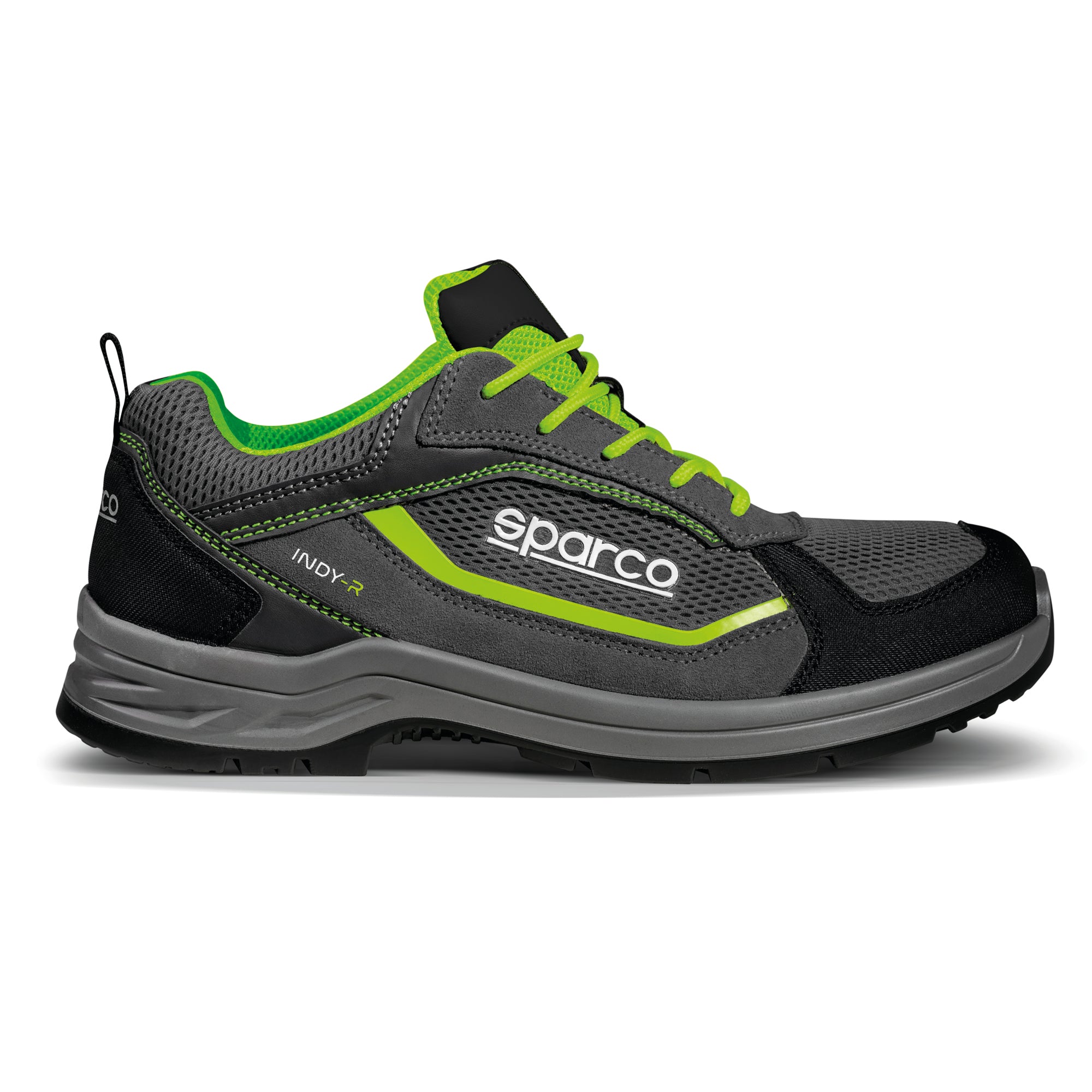 Sparco Scarpa Indy-R Sonoma S1P ESD arancio fluo grigios/Vdf S1P ESD FO grigio scuro/verde fluo-scarpe antinfortunistiche da lavoro