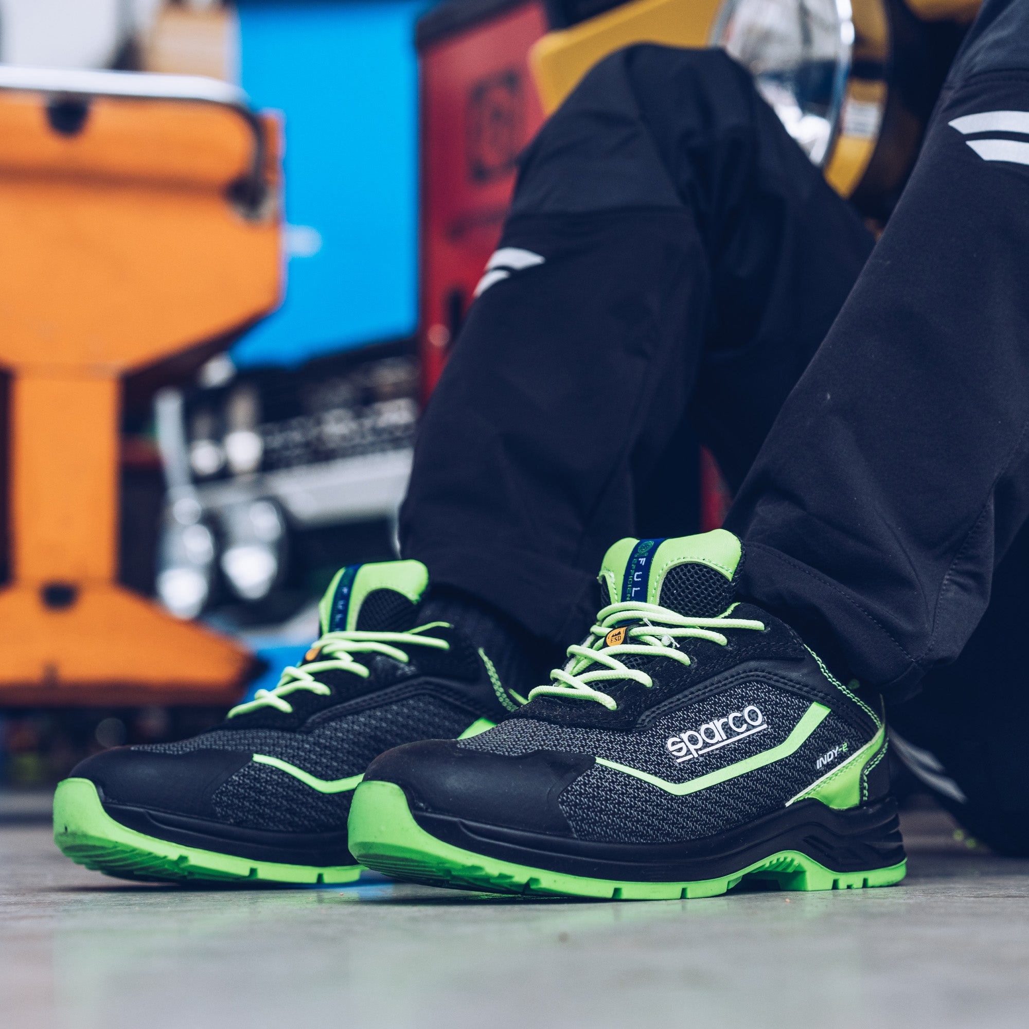 Sparco Scarpa Indy-E FOrester S3 ESD nero/verde scarpe antinfortunistiche