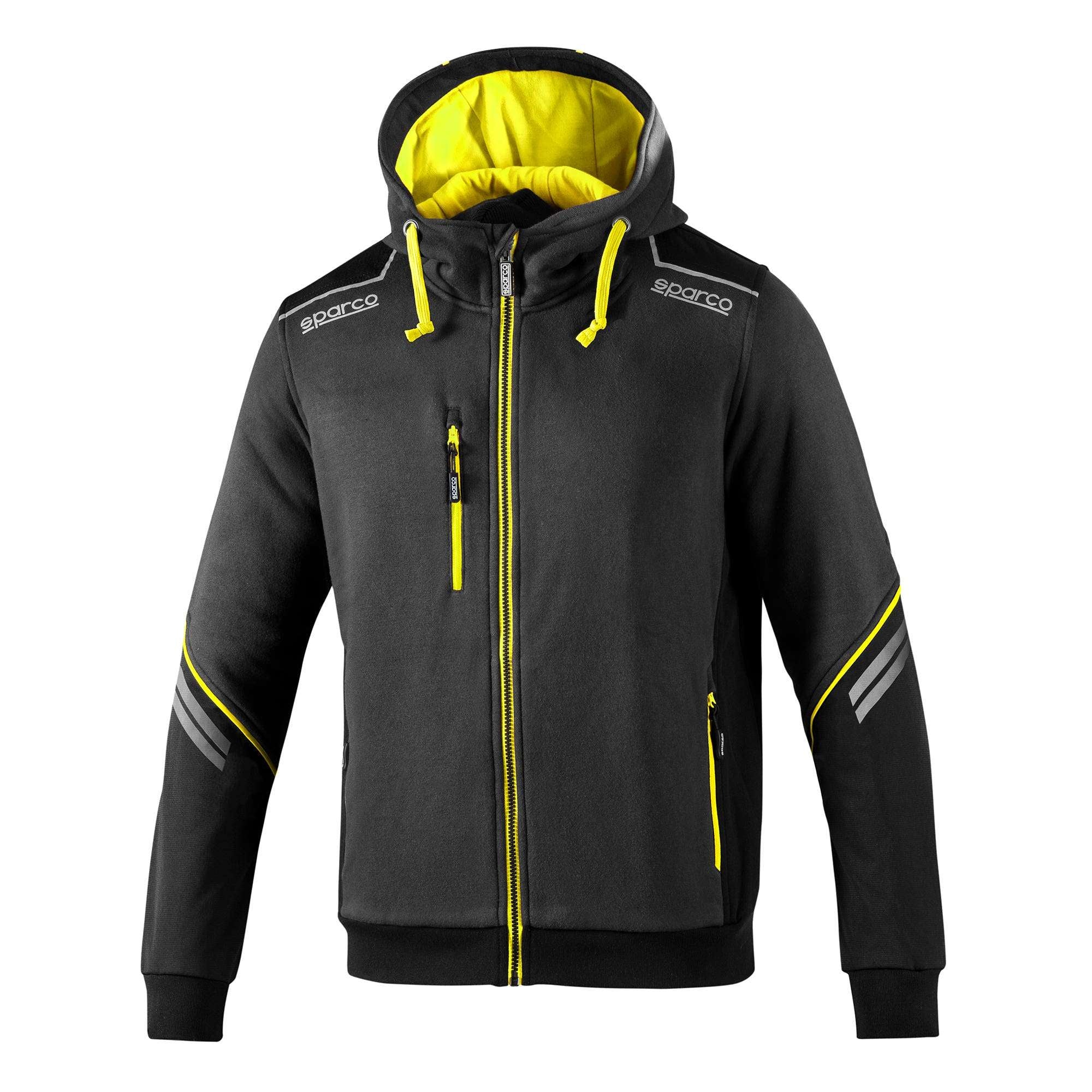 Sparco Hooded Full Zip Colorado grigio/giallo