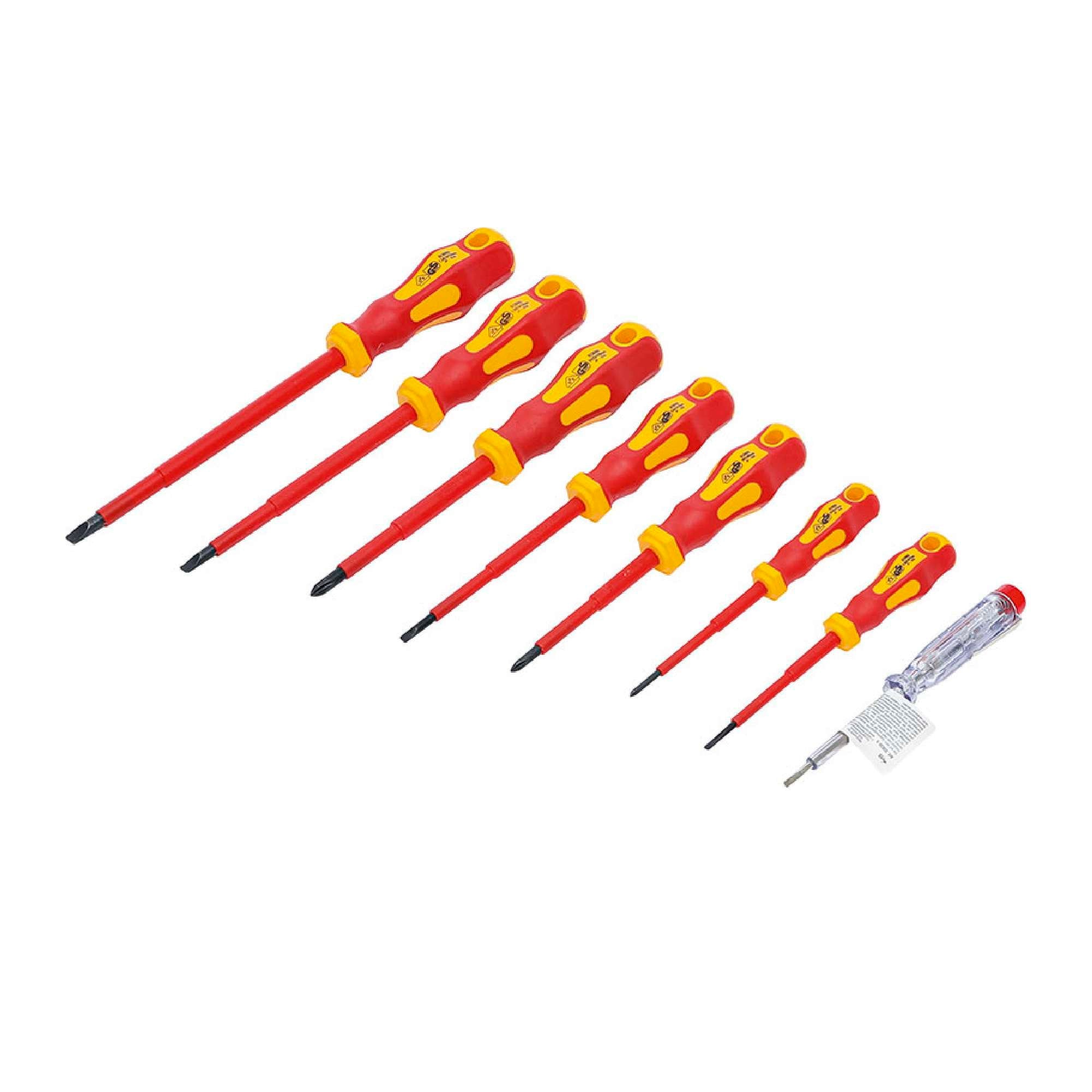 Set 8 pezzi cacciavite isolati VDE - Fermec BGS35838