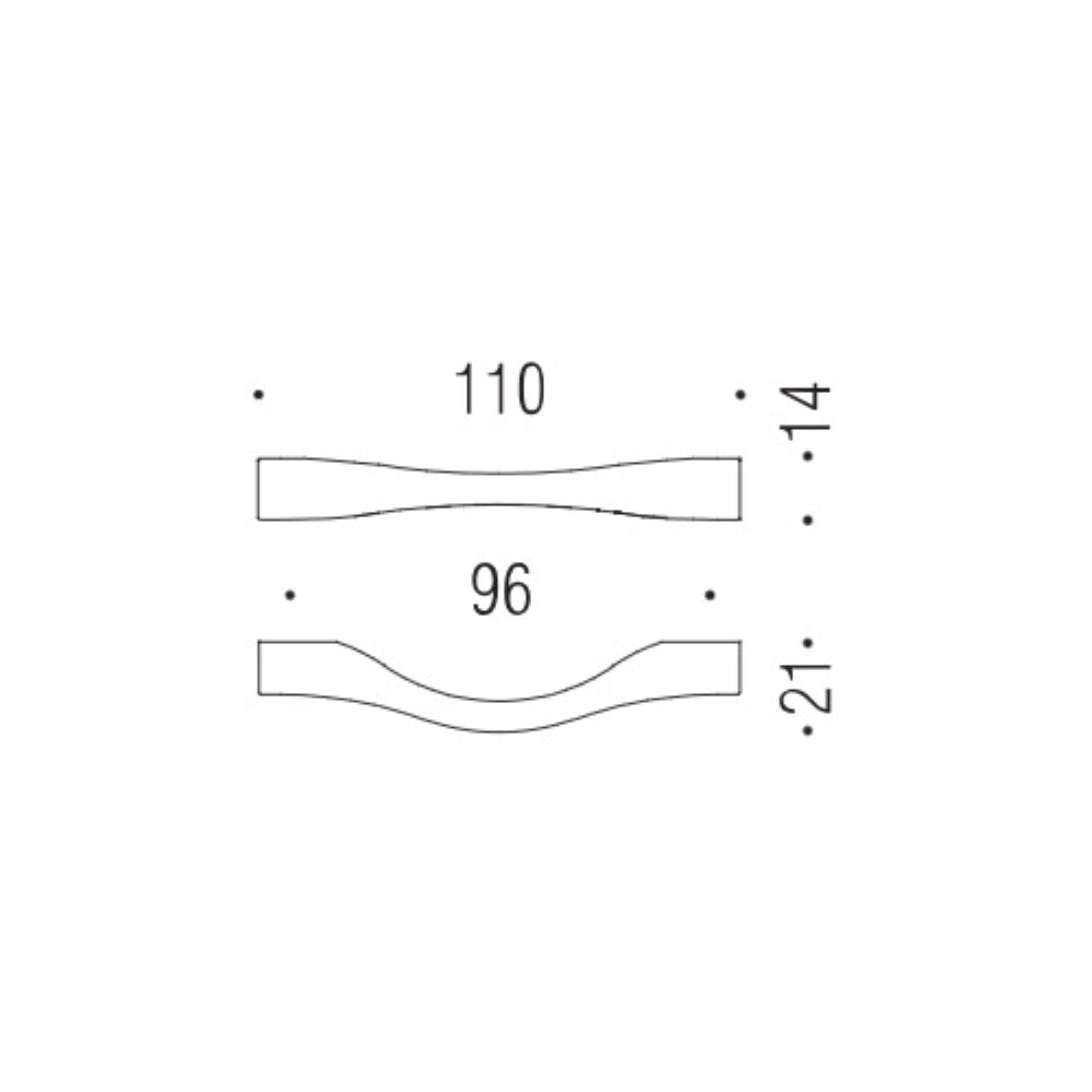 Maniglia f105/d int.96 cr cromo - f105/d-cr