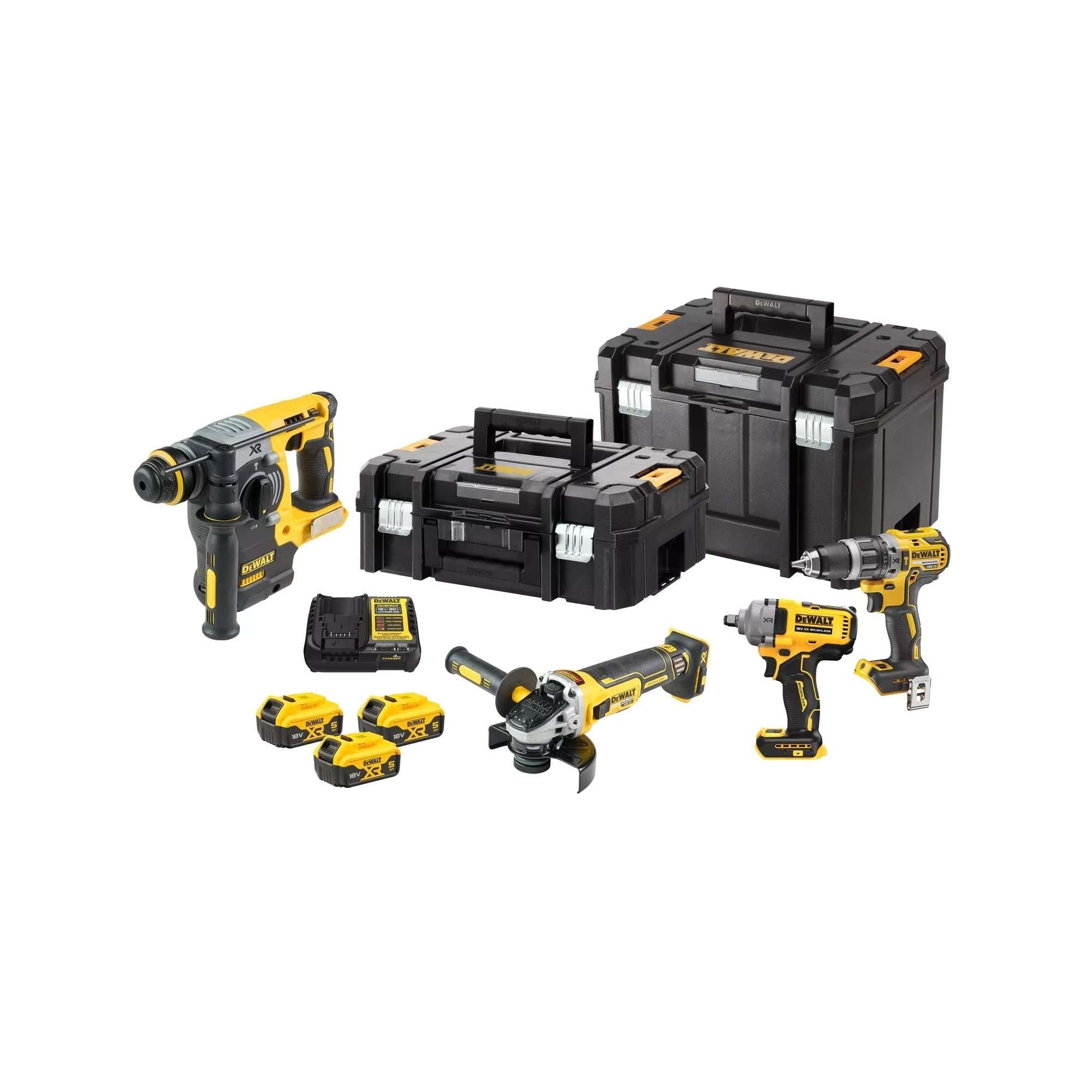 Kit elettroutensili Dewalt Dck428P3T-Qw Dch273+Dcd796+Dcg405+Dcd894 DCK428P3T-QW