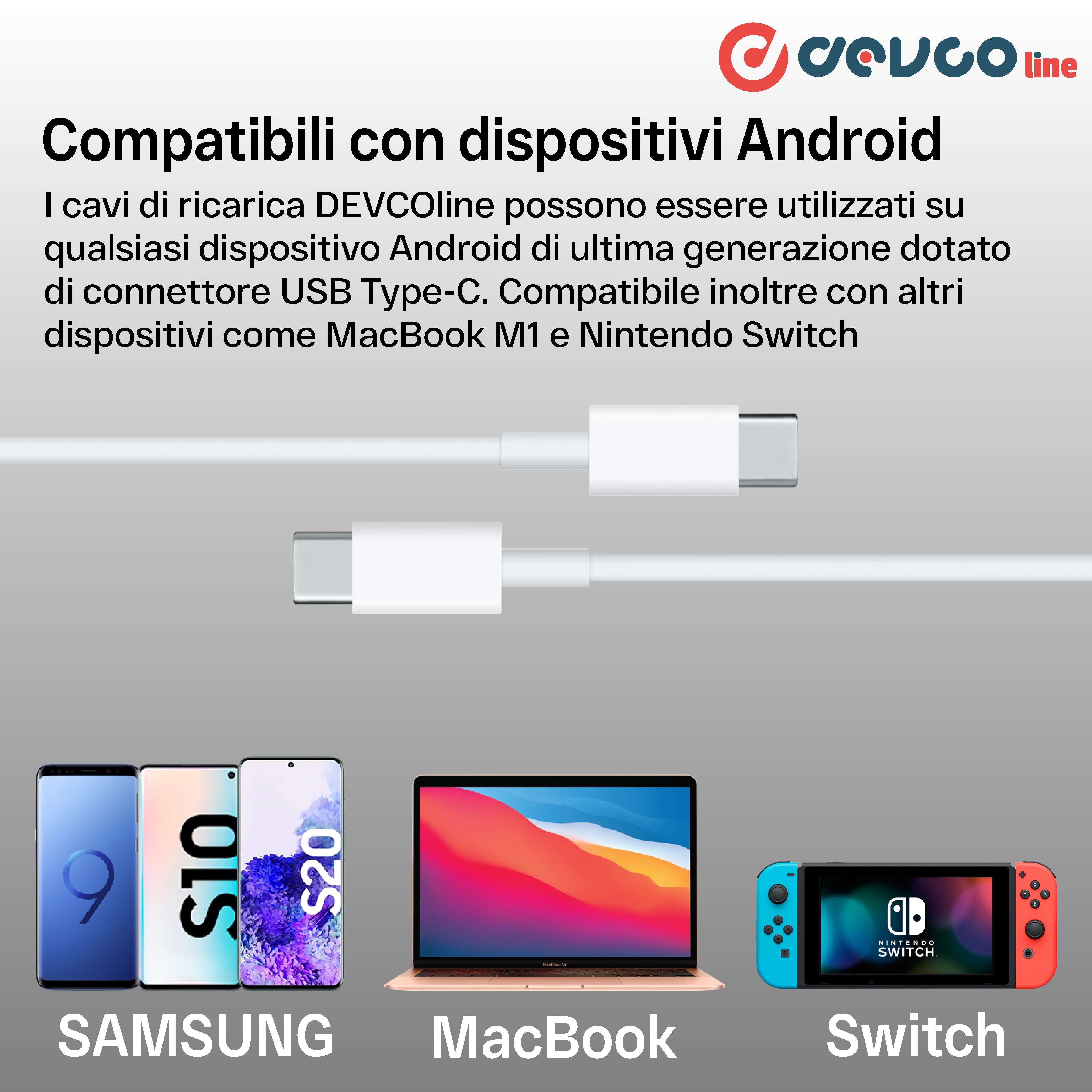 Cavo USB due connettori USB-C 1 metro - DEVCOline  AT CR 2TC1