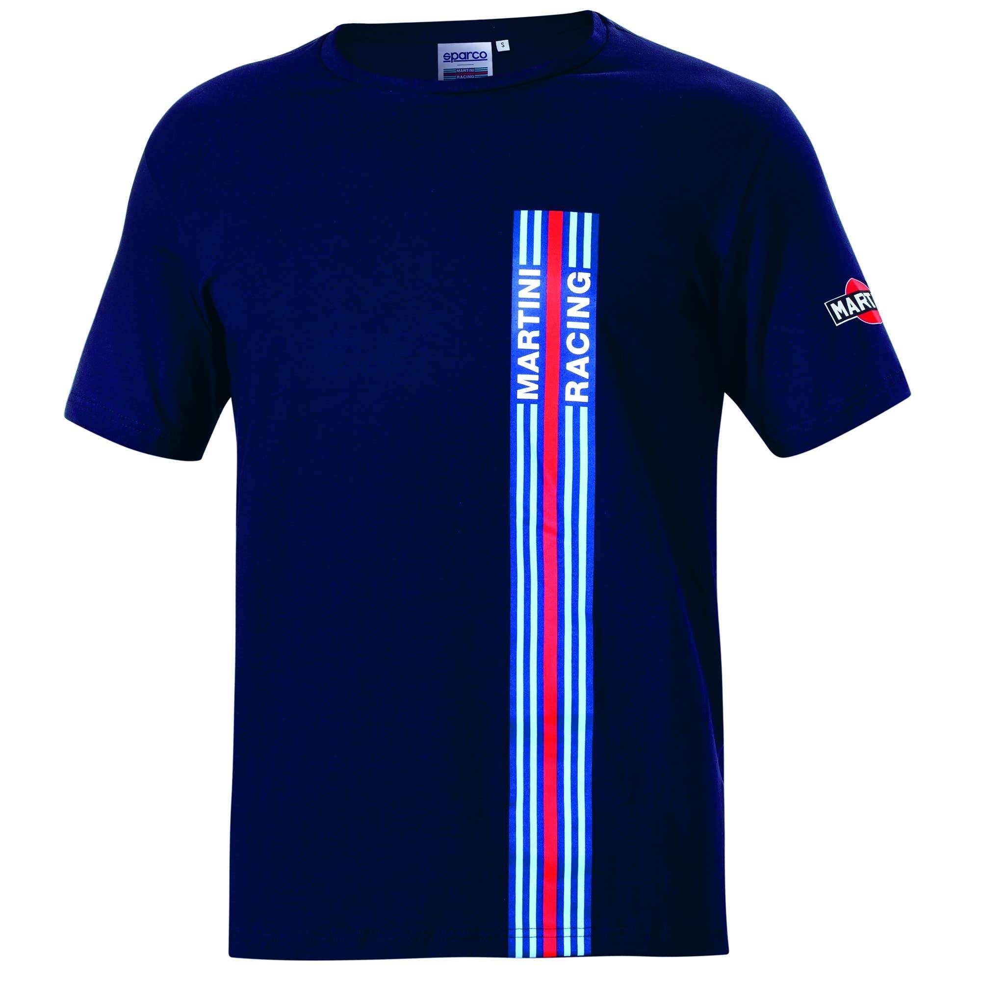 Sparco T-Shirt Big Stripes Martini-R blu-abbigliamento