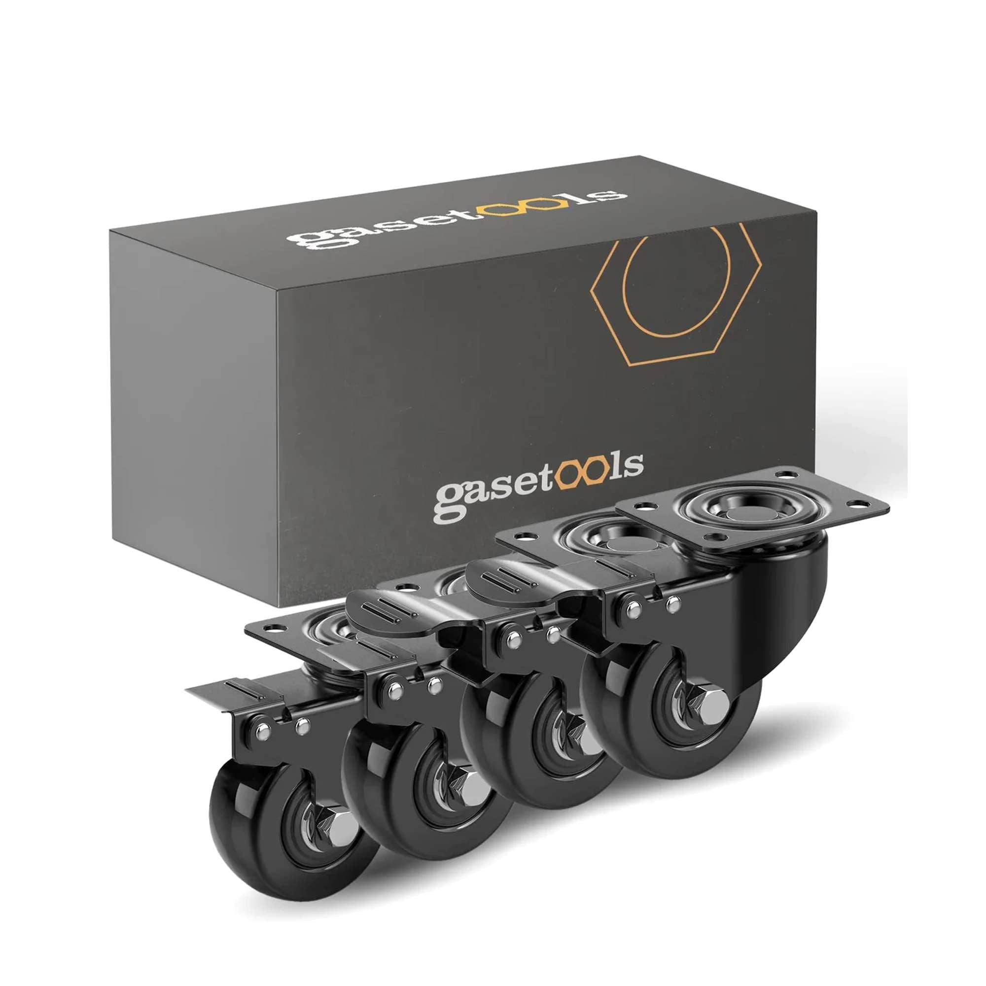 Rotelle Per Lettino Bambini - Set Di 4 Ruote In Gomma Con Freni, 360° Girevoli, Facili Da Installare, Per Mobili E Passeggini (Bianco) - Foto 5