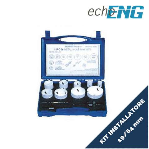 Seghe a tazza bi metalliche 9 pz 19 - 64 mm frese set valigetta UT 10 STG3