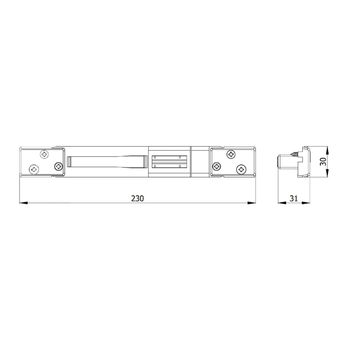 Contropiastra regolabile in acciaio Inox per profili R40 R50 - OMEC 02846 X