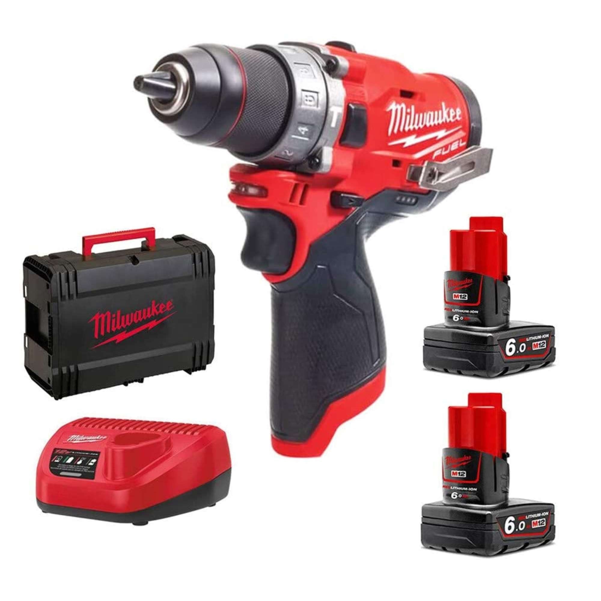 Trapano a percussione 12V + 2 batterie 6.0Ah - MILWAUKEE 4933459806