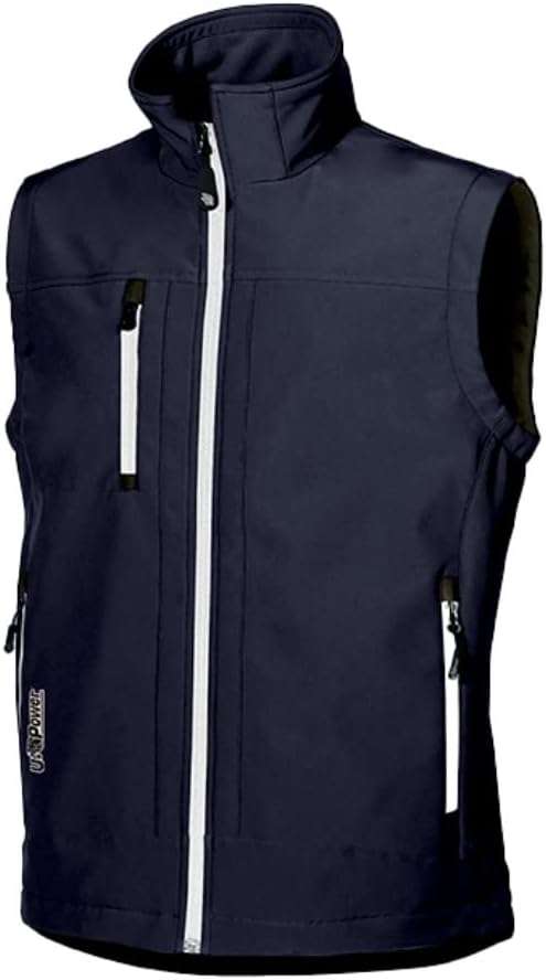 Gilet da lavoro di colore Deep Blue, antivento e idrorepellente - U-Power Climb