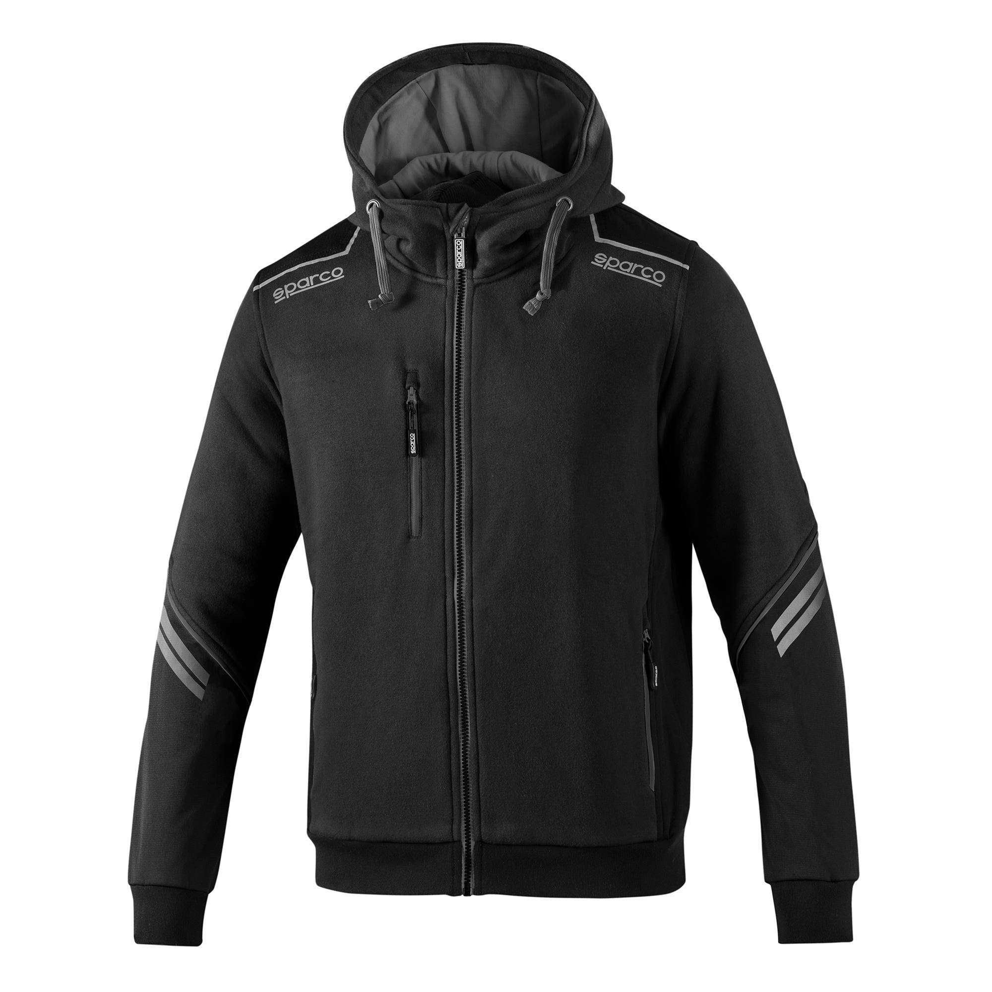 Sparco Hooded Full Zip Colorado nero/ nero/grigio