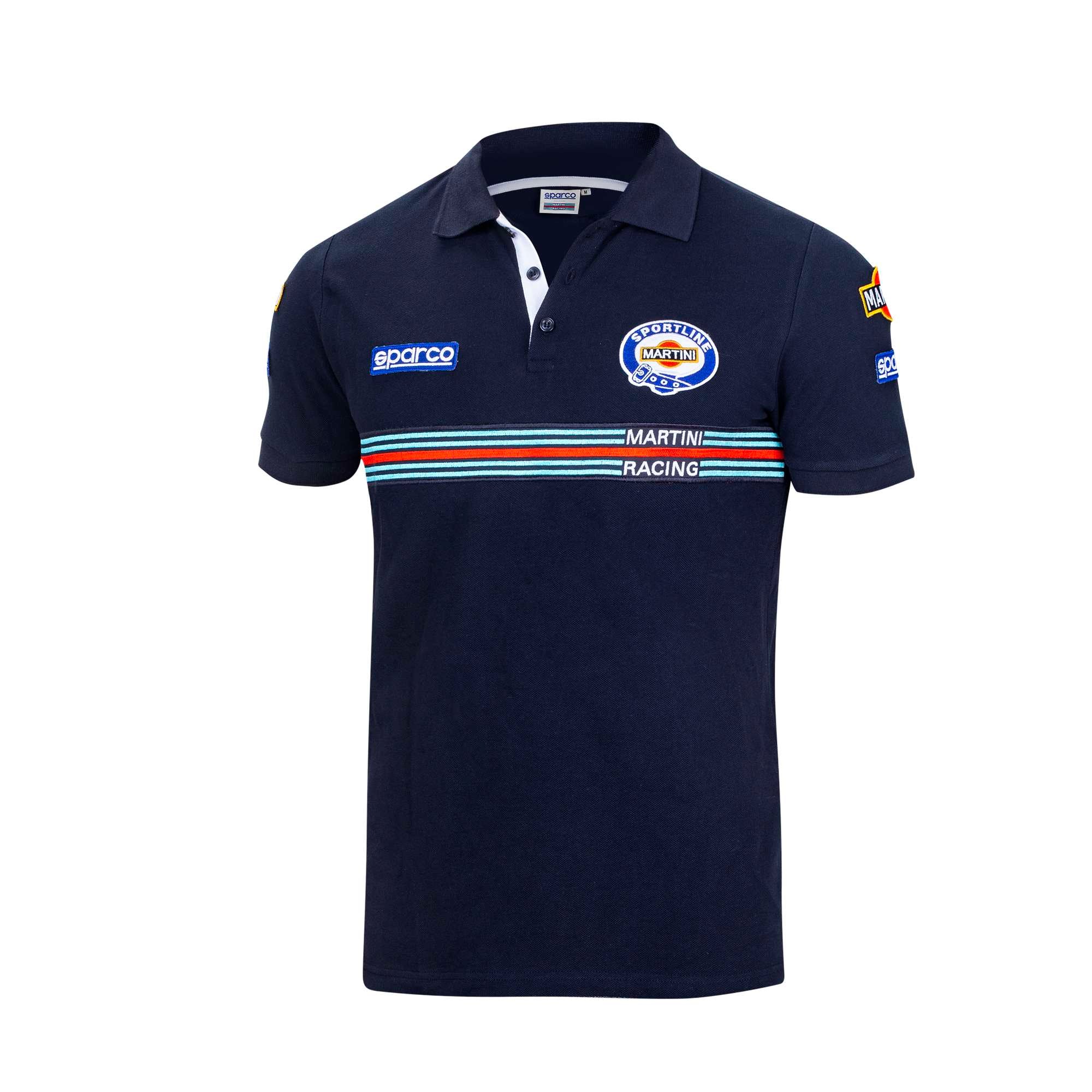 Sparco Polo Replica Martini-R blu-abbigliamento